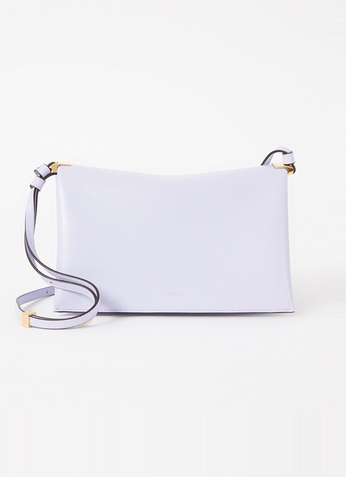Wandler Uma Baguette crossbodytas van kalfsleer - voorkant lila