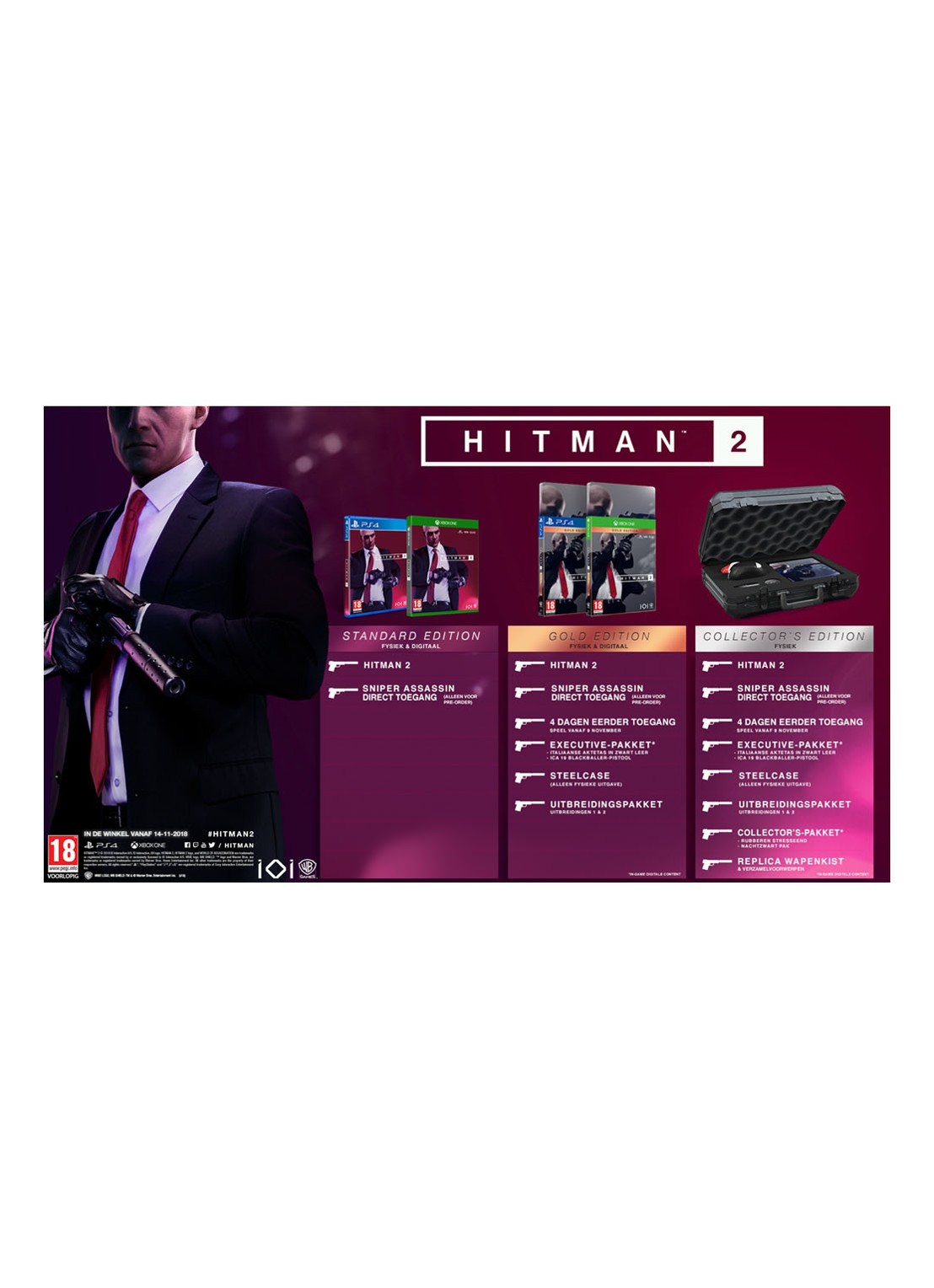 Warner Bros Hitman 2 Game - PS4 - voorkant 2 undefined