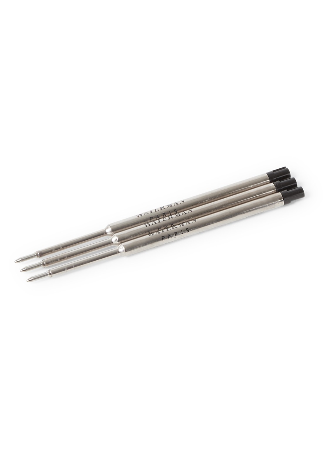 Waterman Balpen vulling medium zwart set van 3 - voorkant 2 zwart