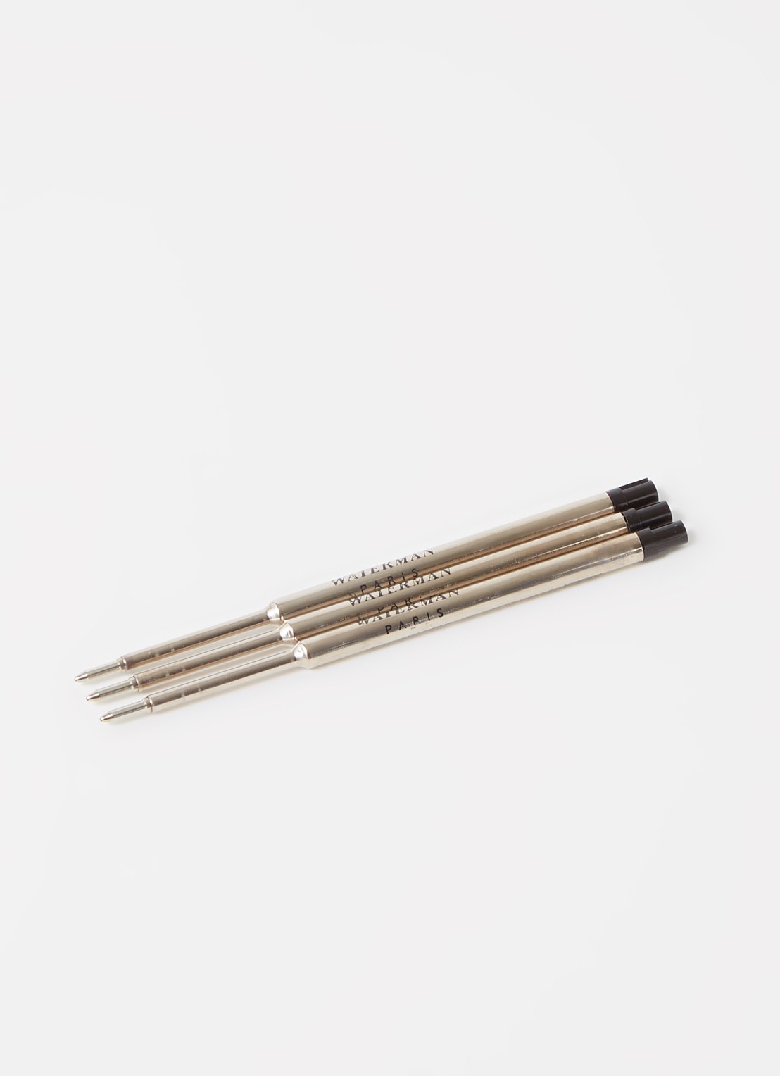 Waterman Balpen vulling medium zwart set van 3 - voorkant 3 zwart