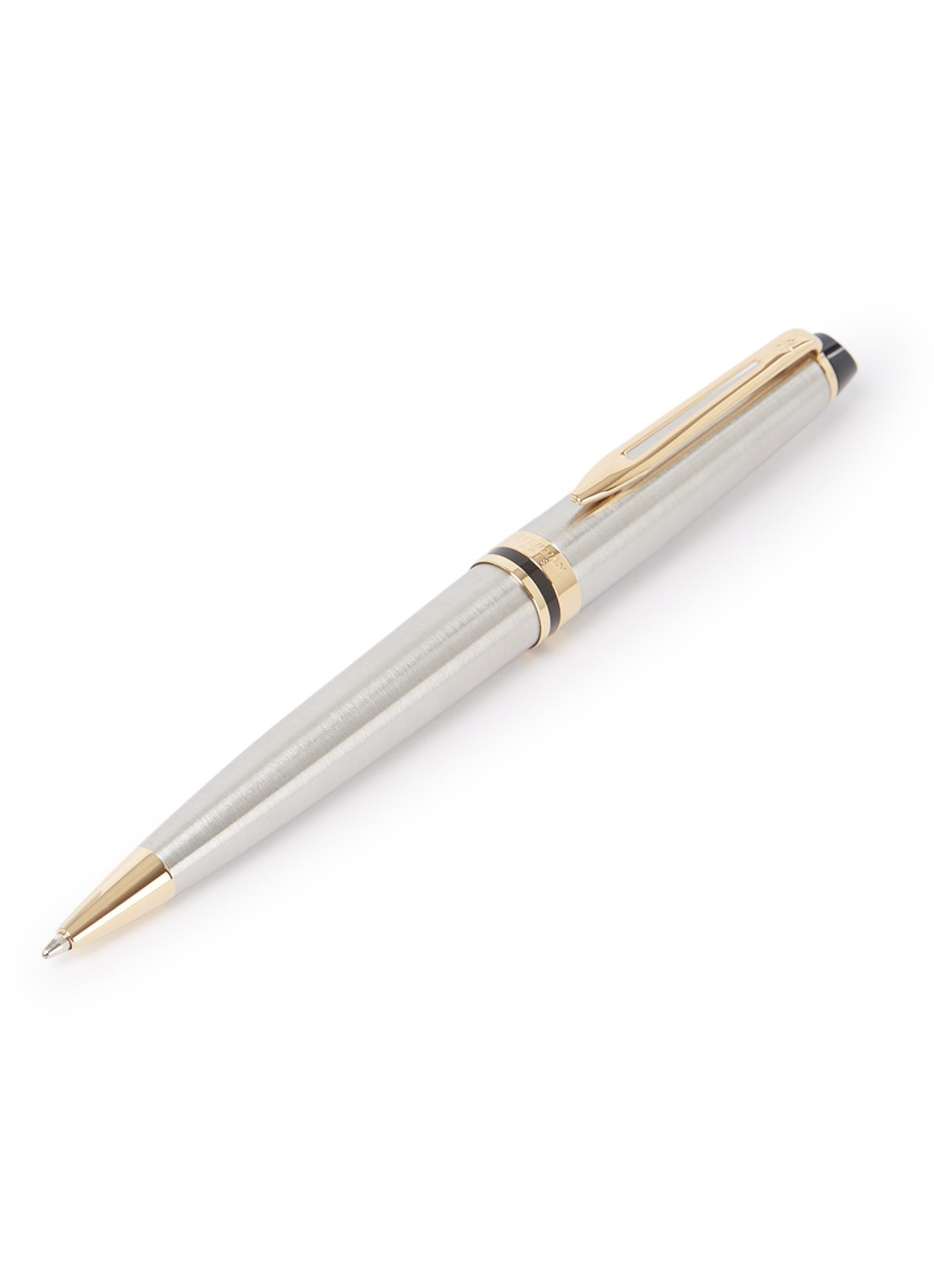 Waterman Expert Stainless Steel GT balpen  - voorkant zilver