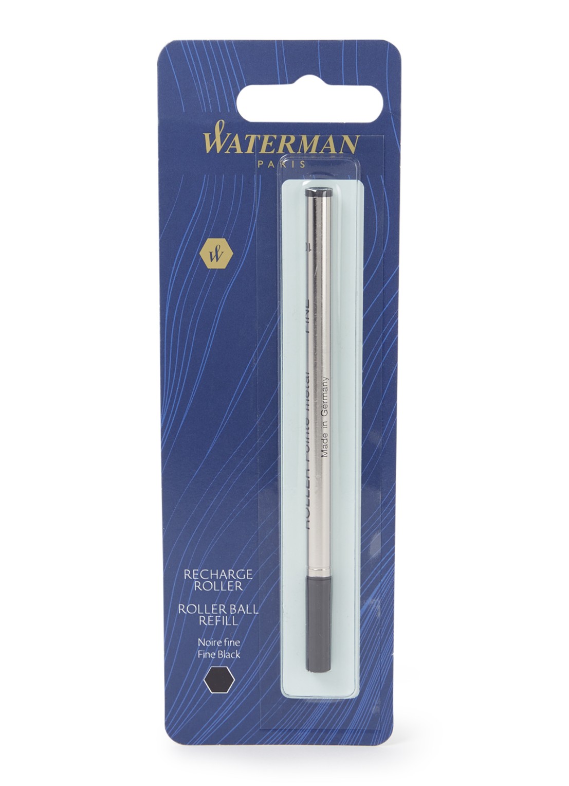 Waterman Rollerballvulling zwarte inkt - voorkant zwart