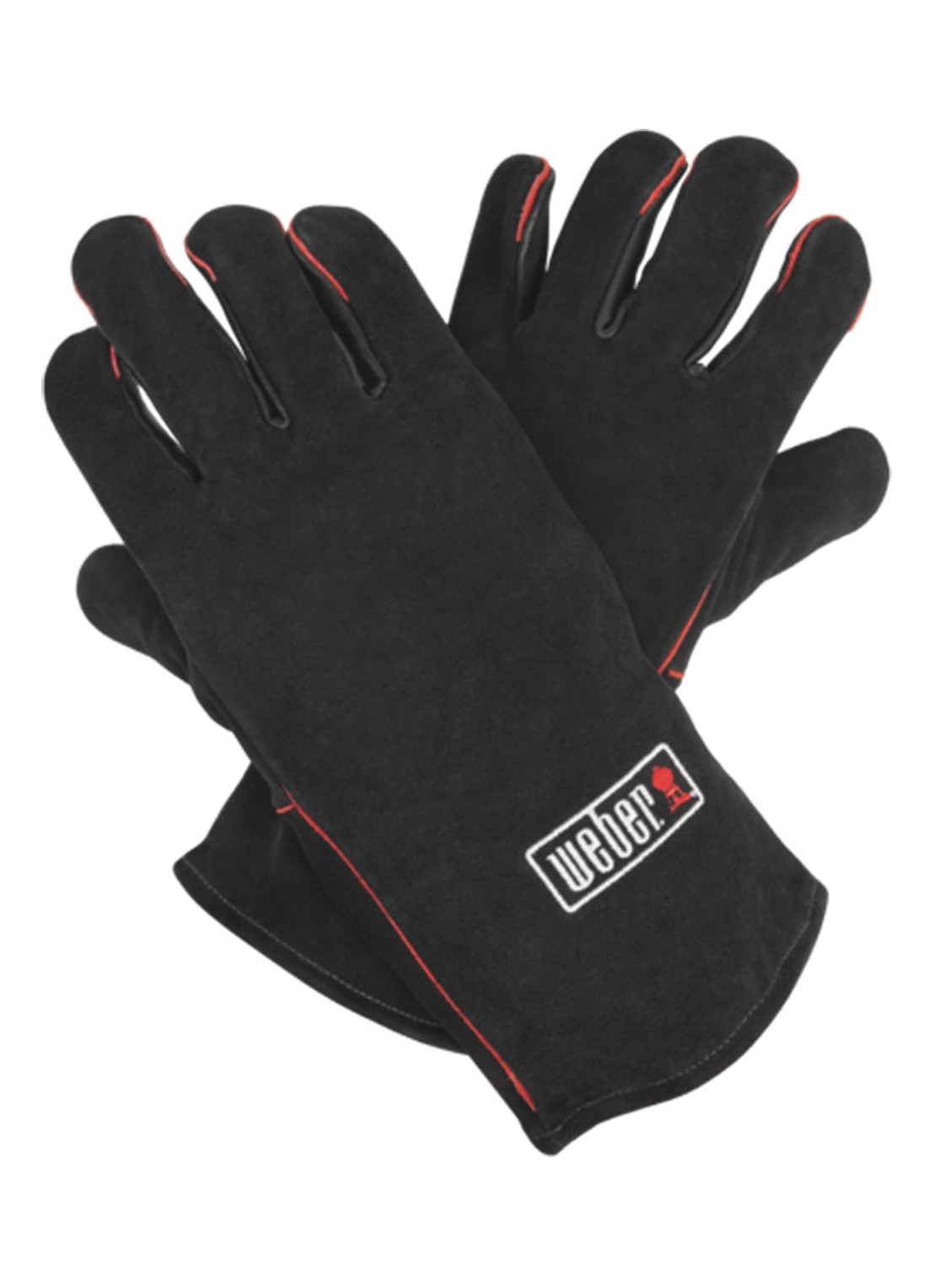 Weber Leren barbecuehandschoenen - voorkant zwart