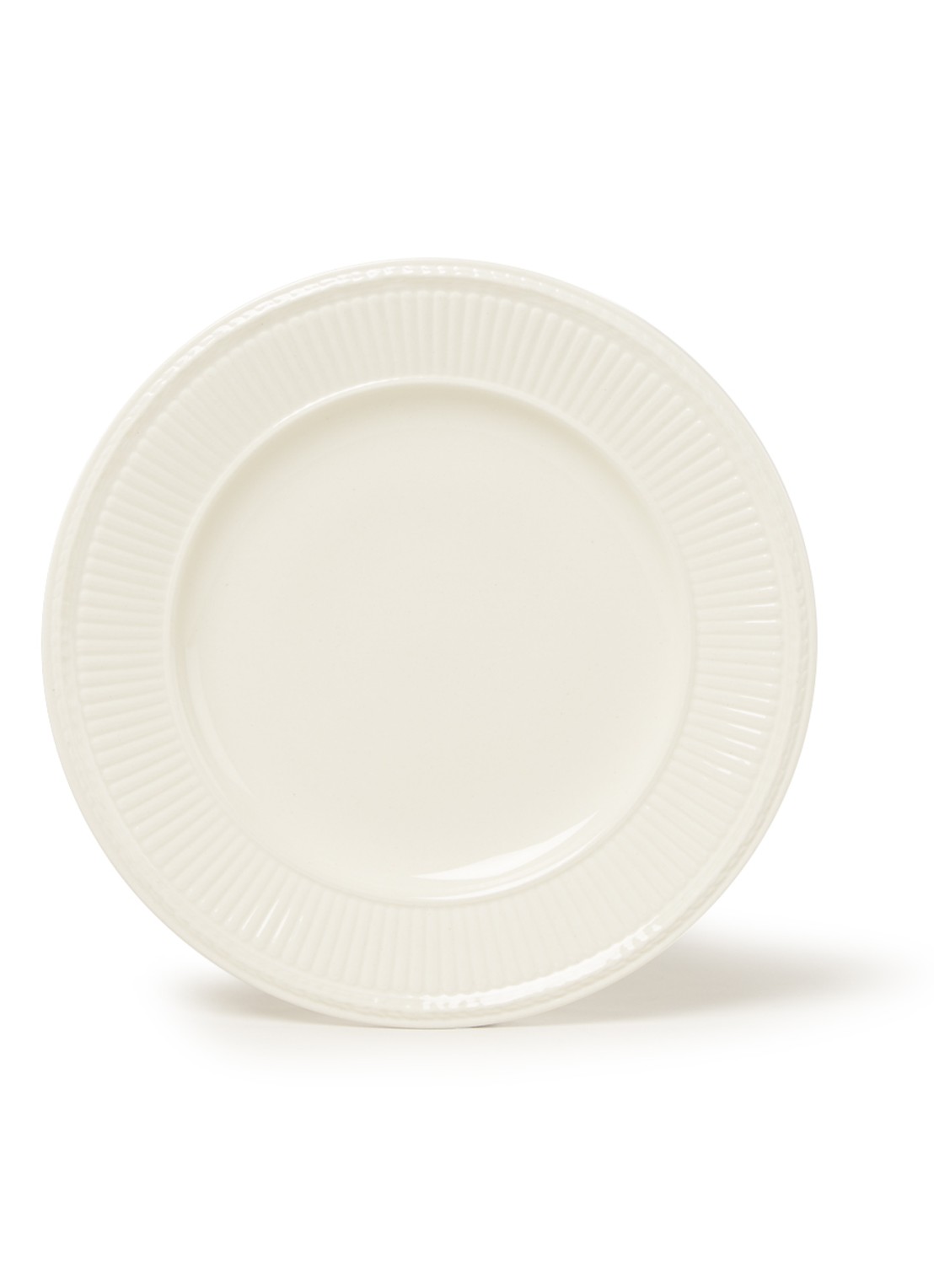 Wedgwood Edme gebaksbordje 18 cm - voorkant gebroken wit