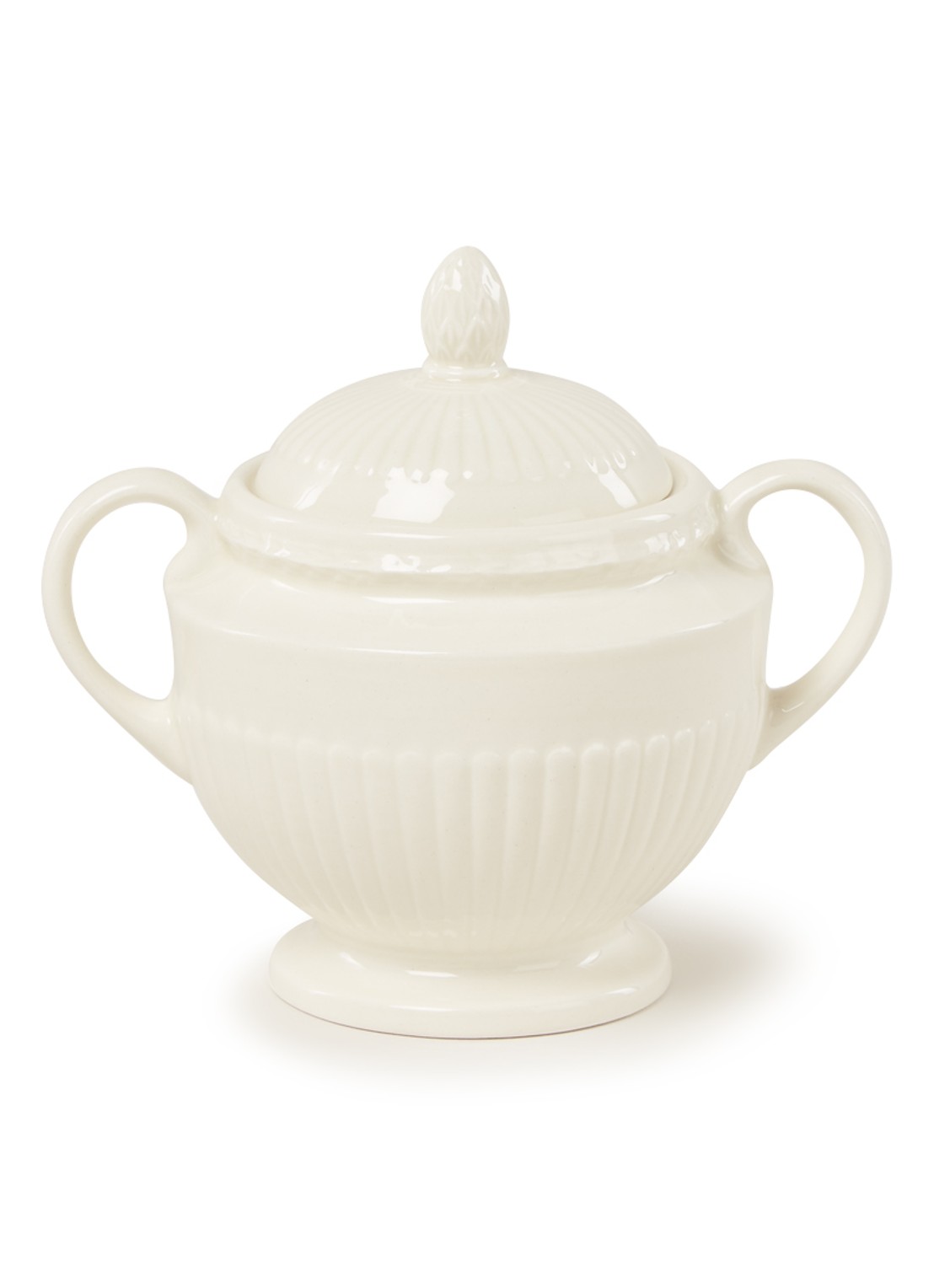 Wedgwood Edme suikerpot - voorkant 2 gebroken wit