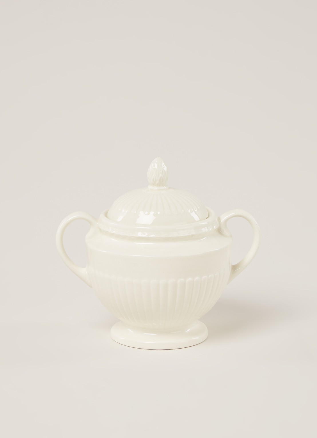 Wedgwood Edme suikerpot - voorkant 3 gebroken wit
