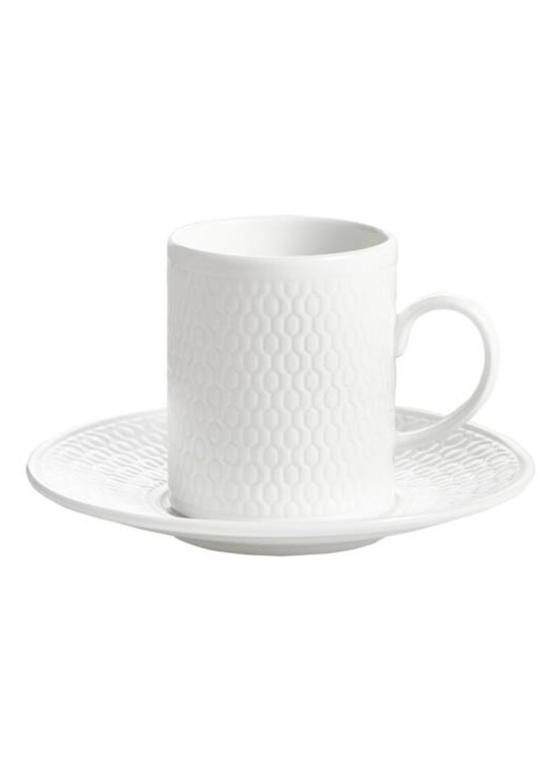 Wedgwood Gio espressokop & schotel 7 cl - voorkant 2 gebroken wit
