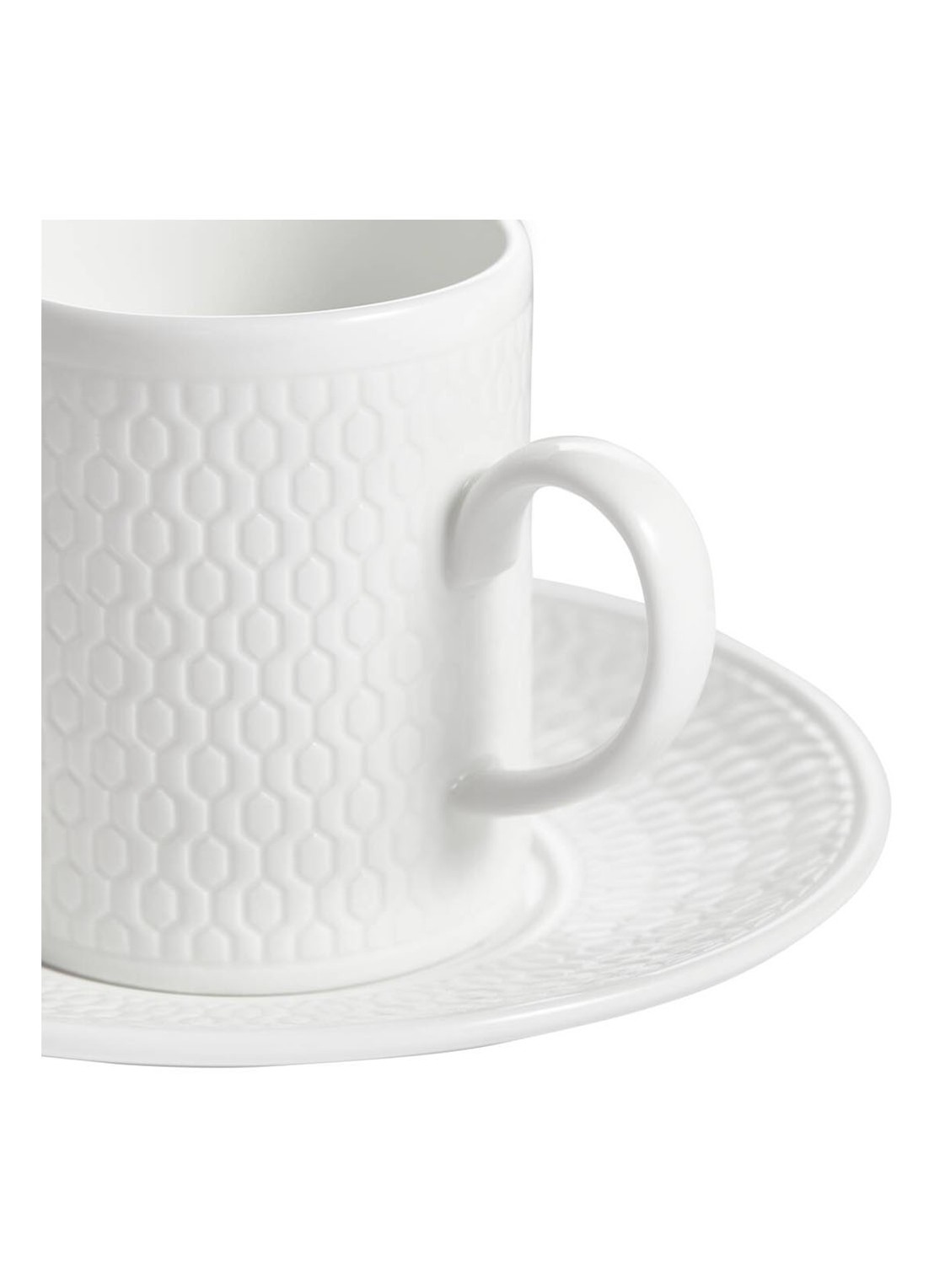 Wedgwood Gio espressokop & schotel 7 cl - voorkant 3 gebroken wit
