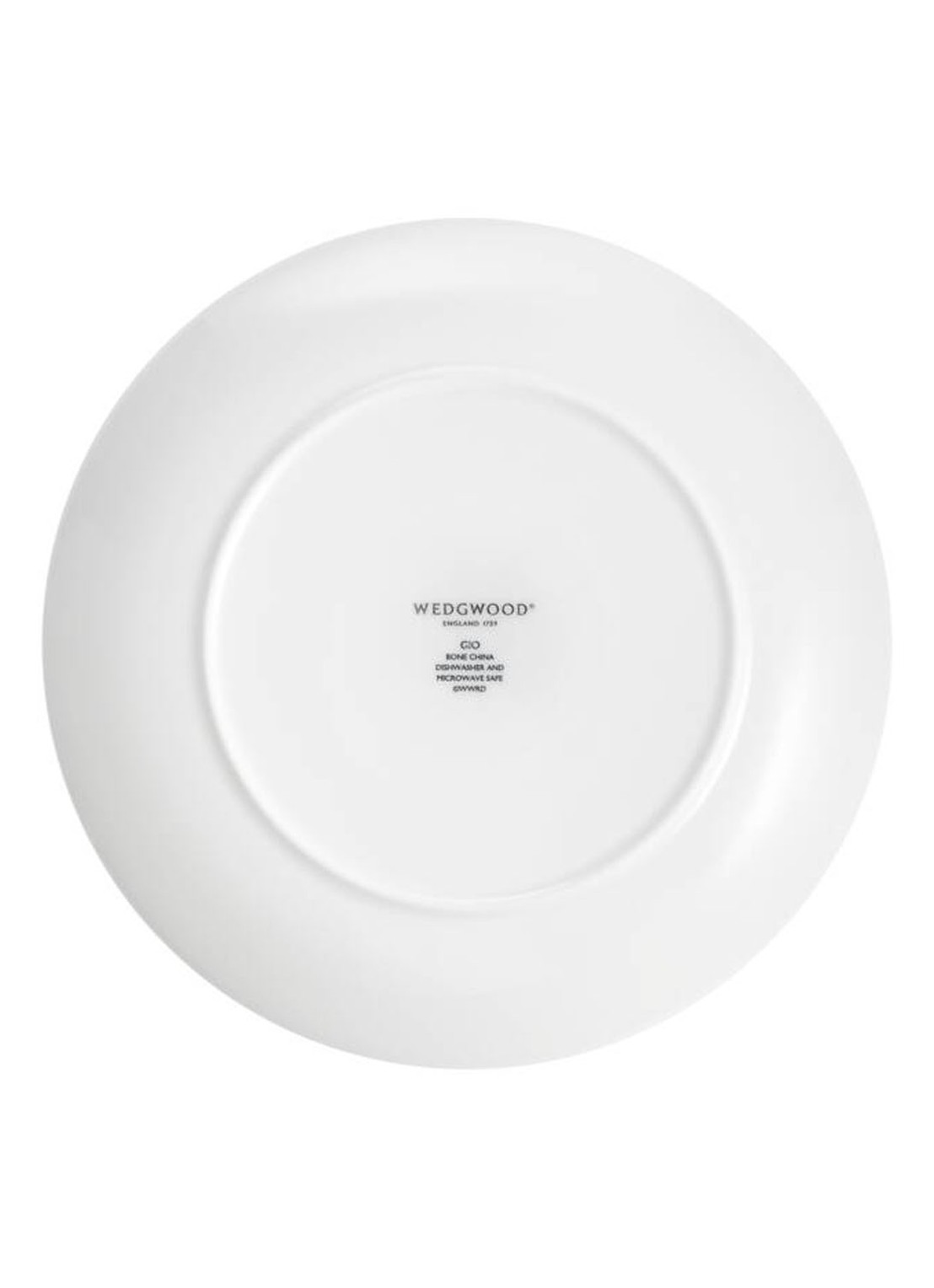 Wedgwood Gio gebakbordje 17 cm - achterkant gebroken wit