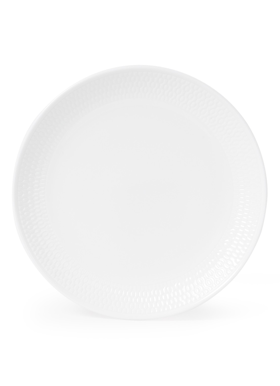 Wedgwood Gio gebakbordje 17 cm - voorkant 4 gebroken wit