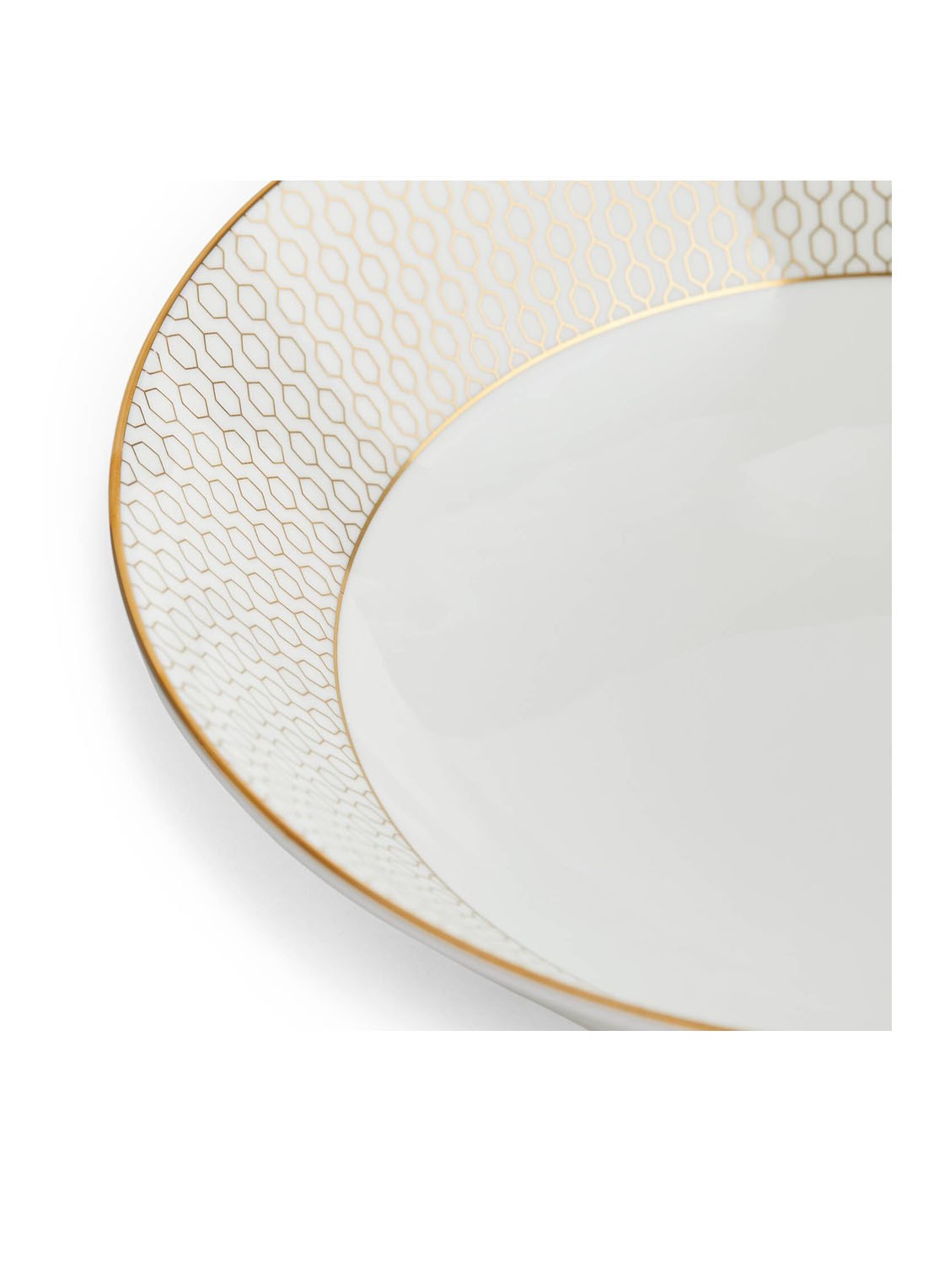 Wedgwood Gio Gold diep bord 21 cm - voorkant 2 wit