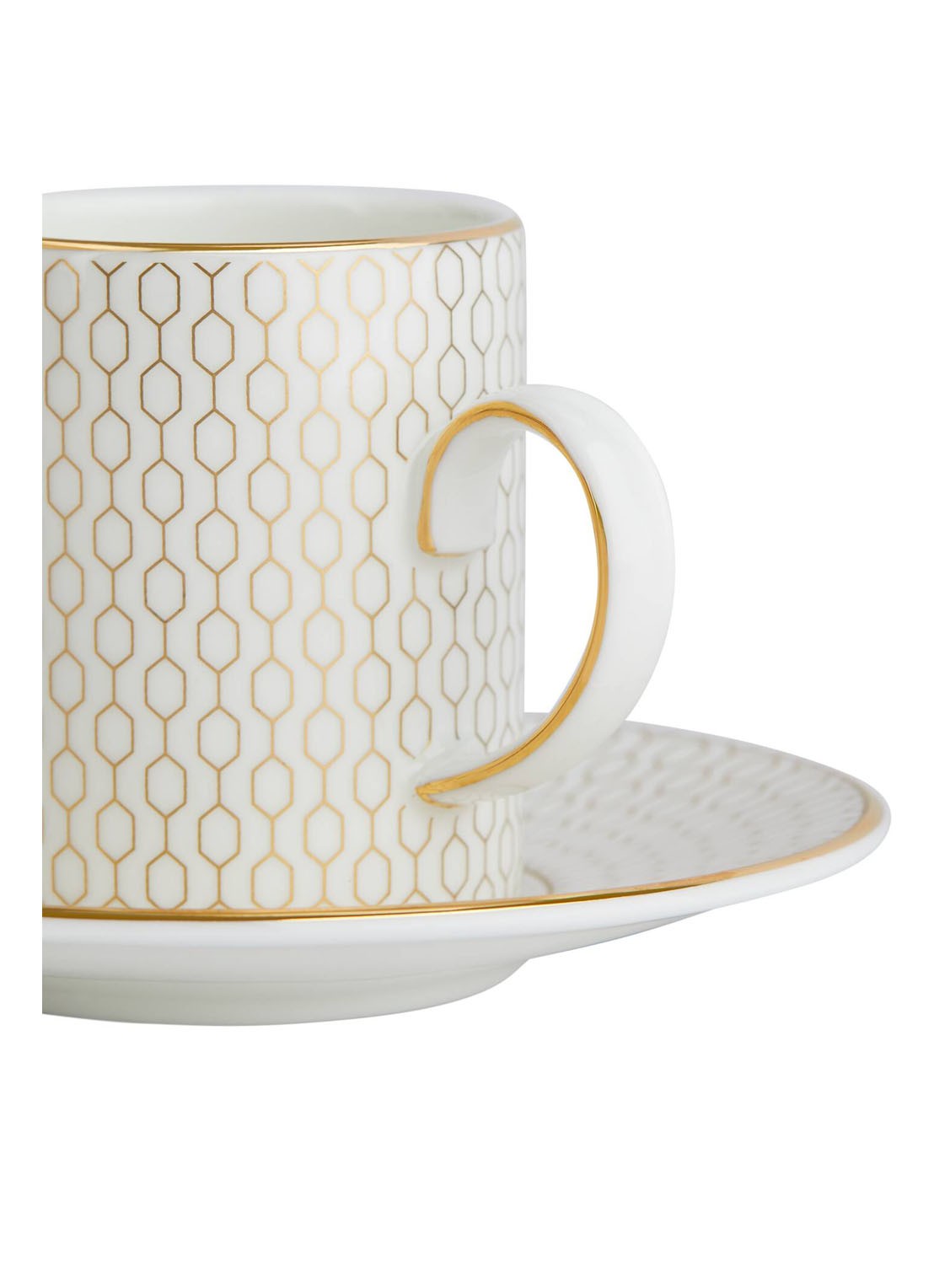 Wedgwood Gio Gold espressokopje met schotel 7,3 cl  - detail 5 gebroken wit