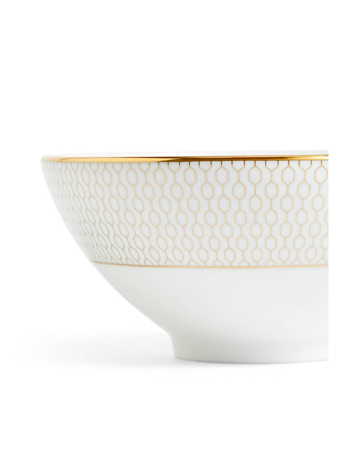 Wedgwood Gio Gold kom 12,5 cm  - voorkant 2 gebroken wit