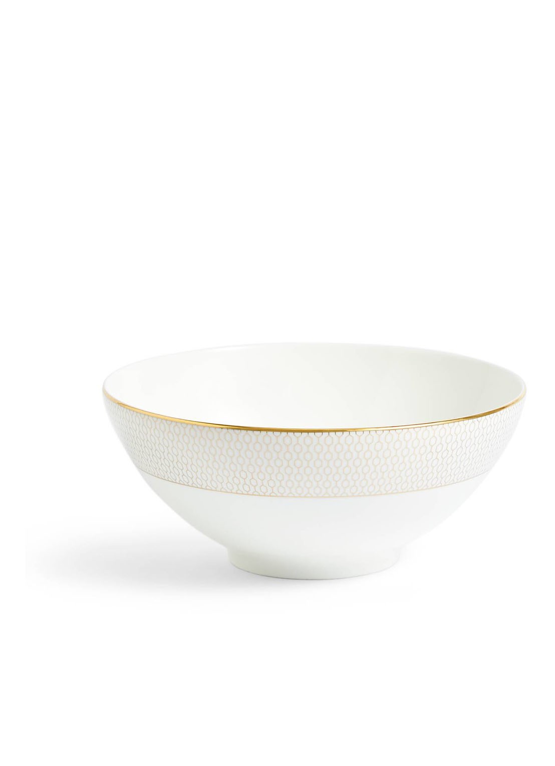 Wedgwood Gio Gold kom 20 cm - voorkant 2 gebroken wit