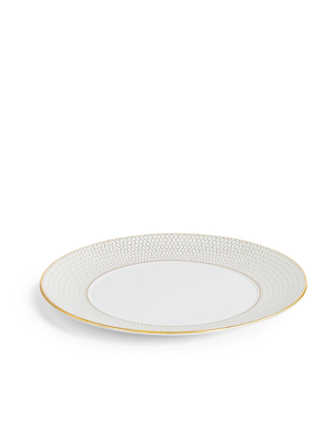 Wedgwood Gio Gold ontbijtbord 20 cm - detail gebroken wit