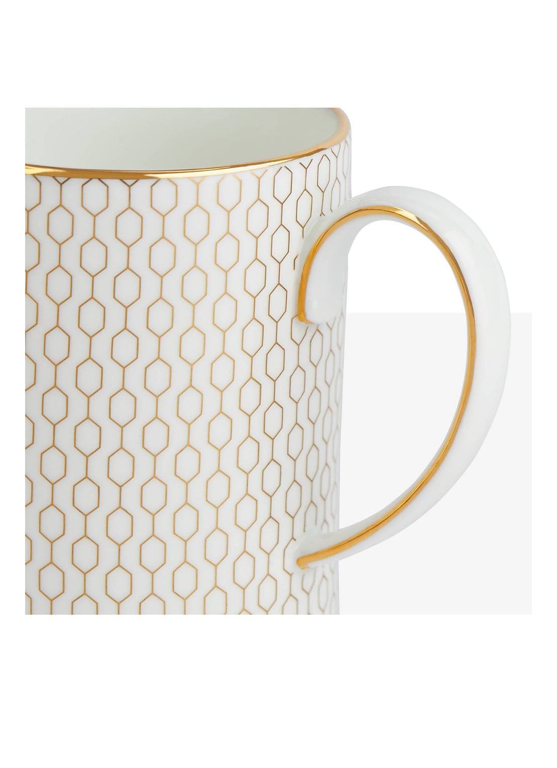 Wedgwood Gio Gold suikerpot en melkkan 2-delig - detail 2 wit