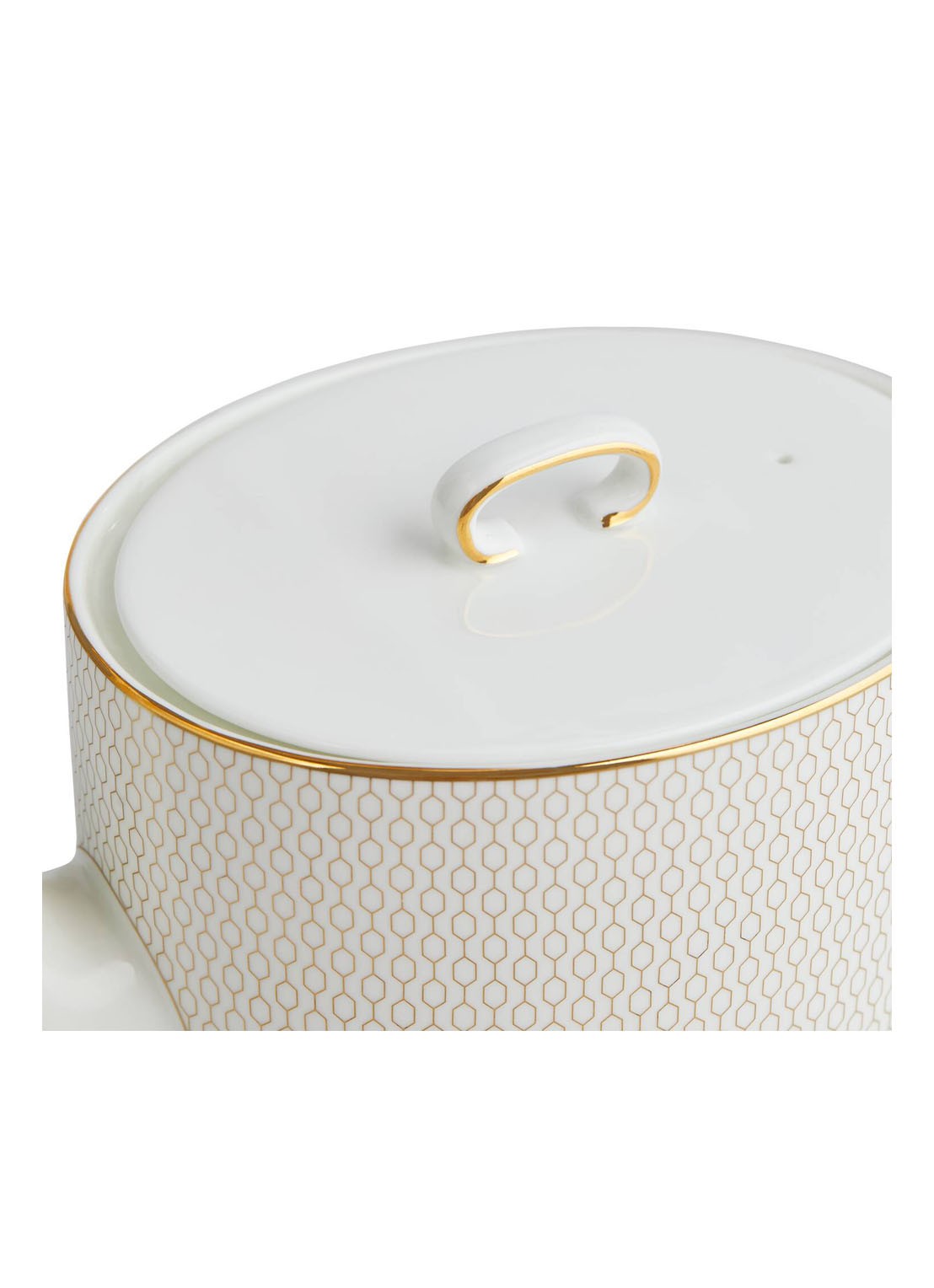Wedgwood Gio Gold theepot 1 liter - voorkant 4 wit
