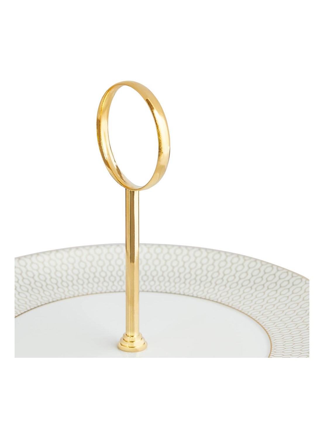 Wedgwood Gio Gold tweelaagse etagère - detail 2 gebroken wit
