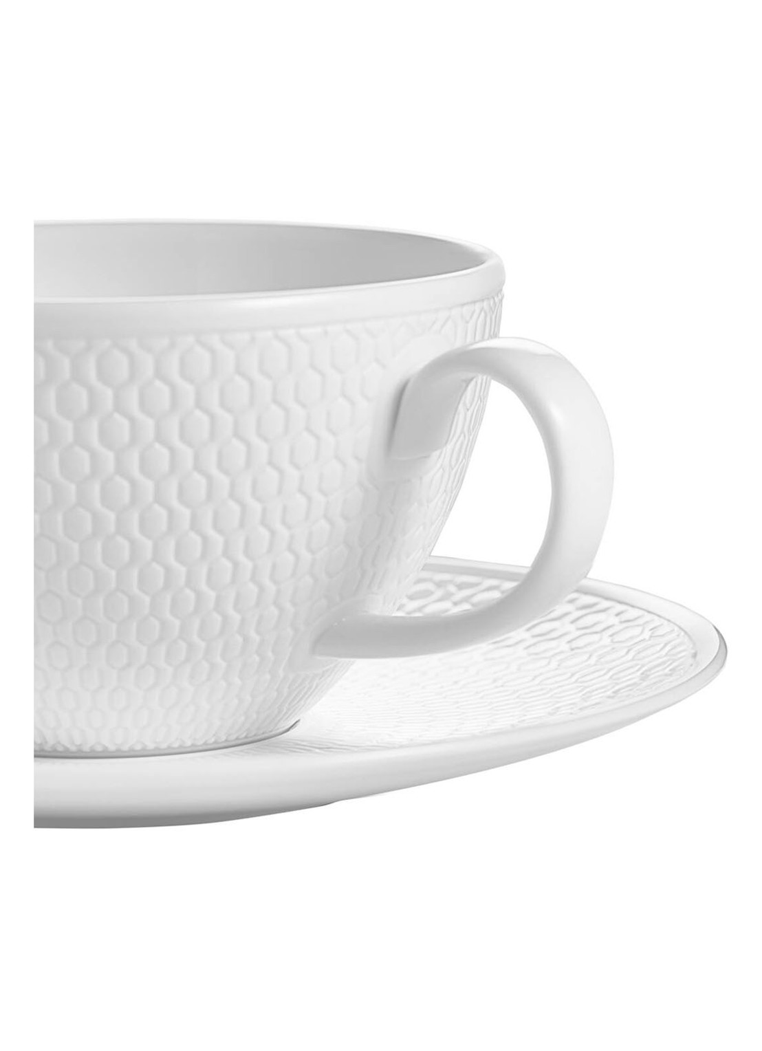 Wedgwood Gio kop en schotel 26 cl - voorkant 4 wit