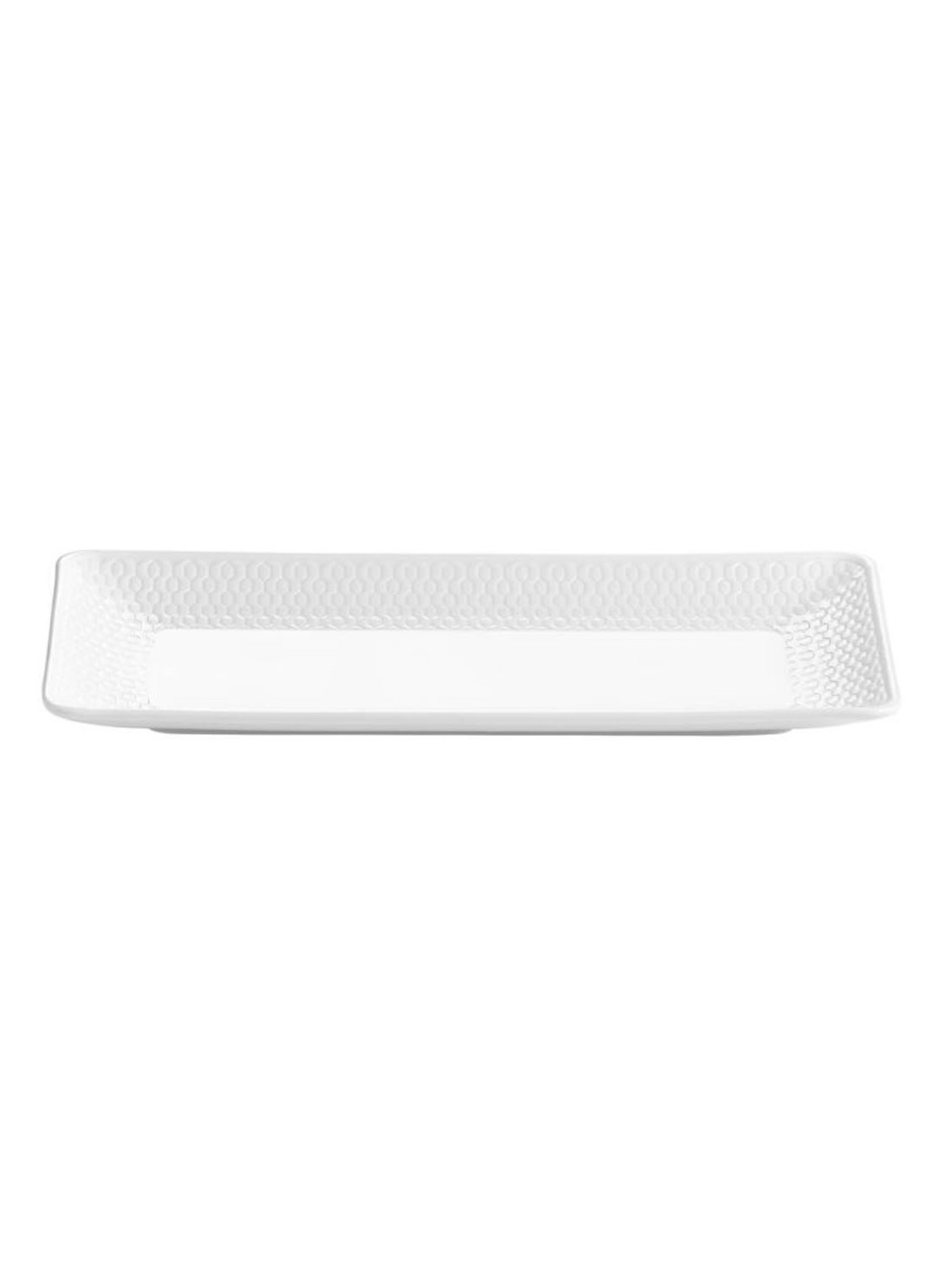 Wedgwood Gio Rectangular serveerschaal 21 cm - voorkant 3 wit