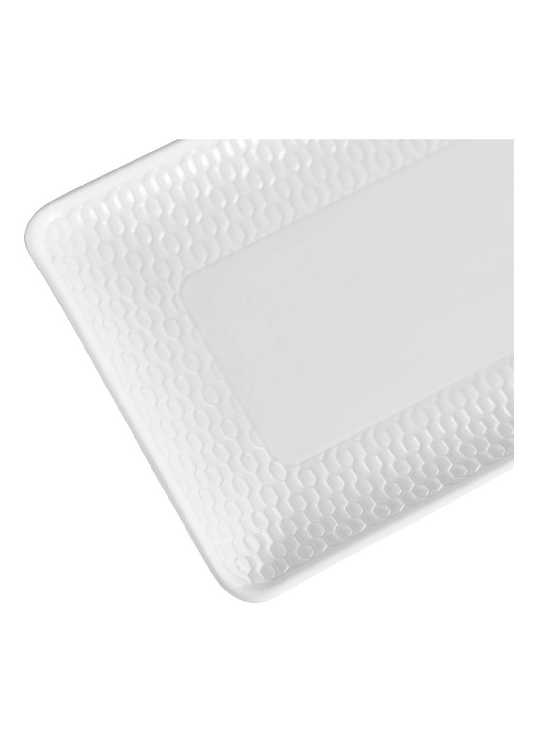 Wedgwood Gio Rectangular serveerschaal 21 cm - voorkant 4 wit