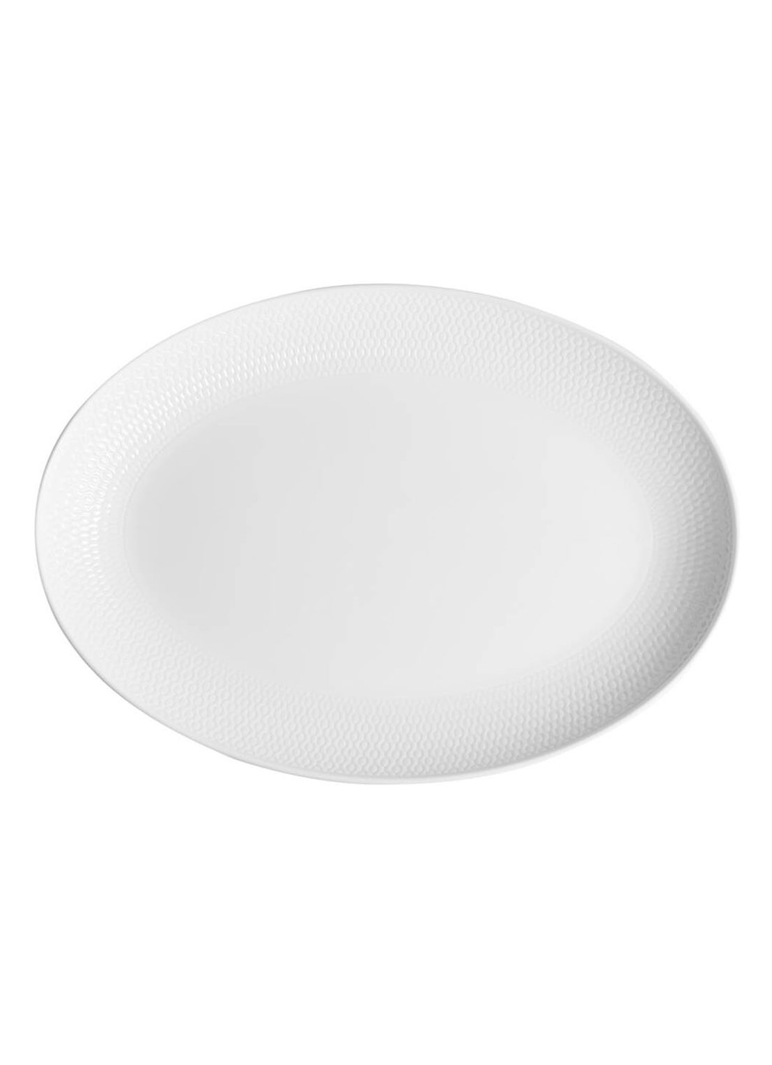 Wedgwood Gio serveerschaal 30 cm  - voorkant 2 gebroken wit