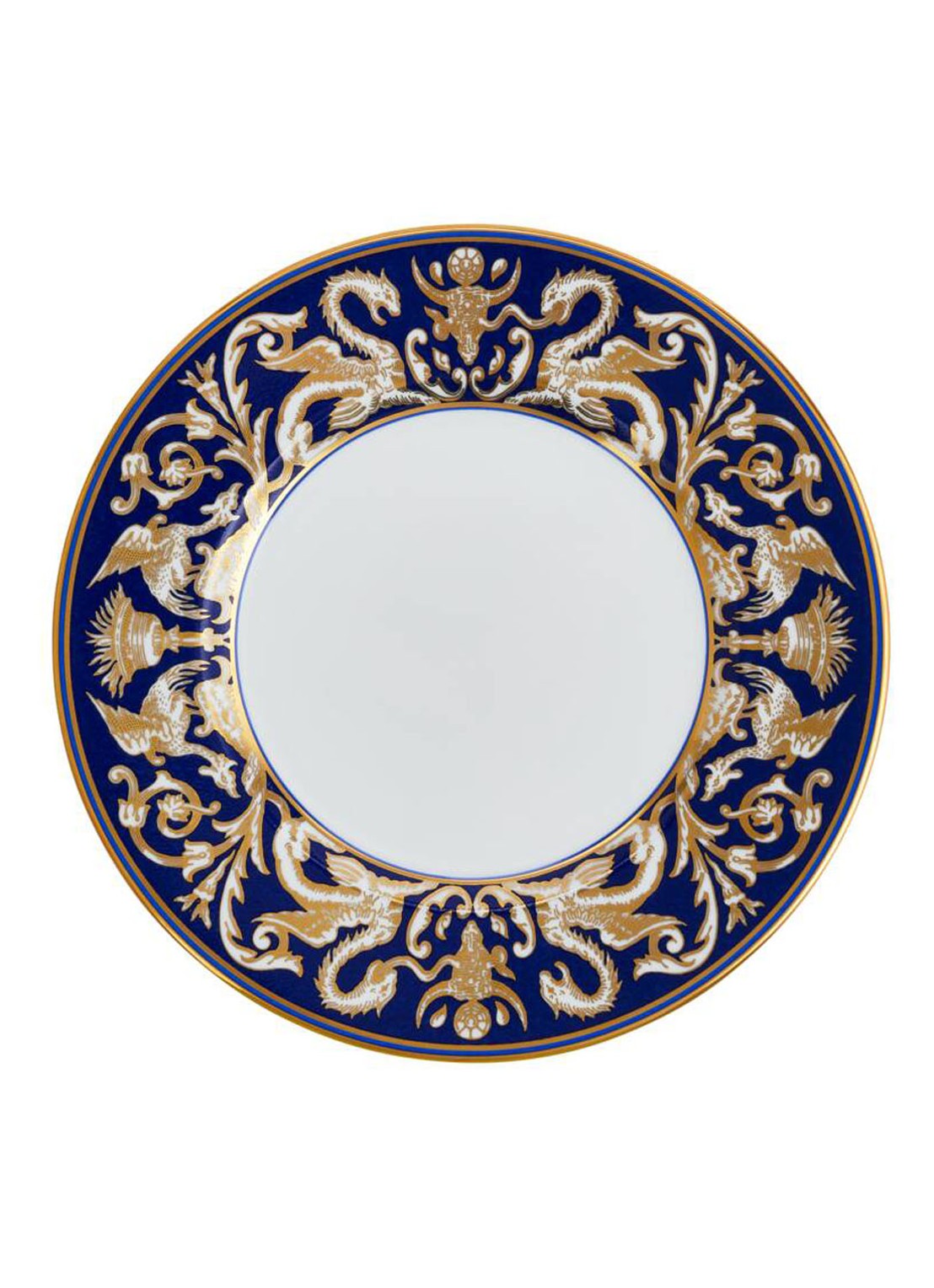 Wedgwood Renaissance Gold dinerbord 23 cm - detail 4 kobaltblauw