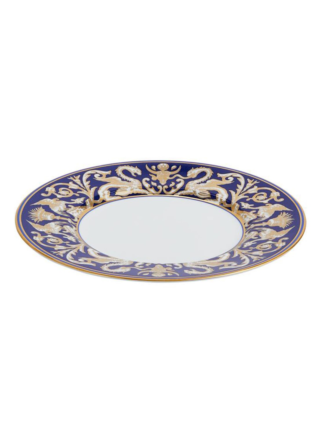 Wedgwood Renaissance Gold dinerbord 23 cm - voorkant 2 kobaltblauw