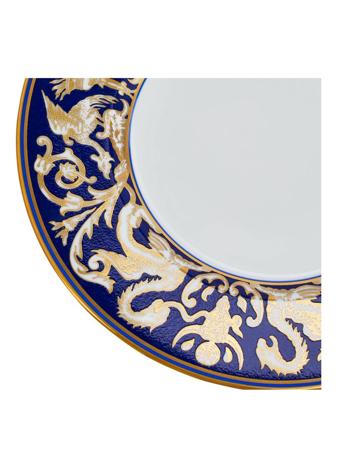 Wedgwood Renaissance Gold dinerbord 23 cm - voorkant 3 kobaltblauw