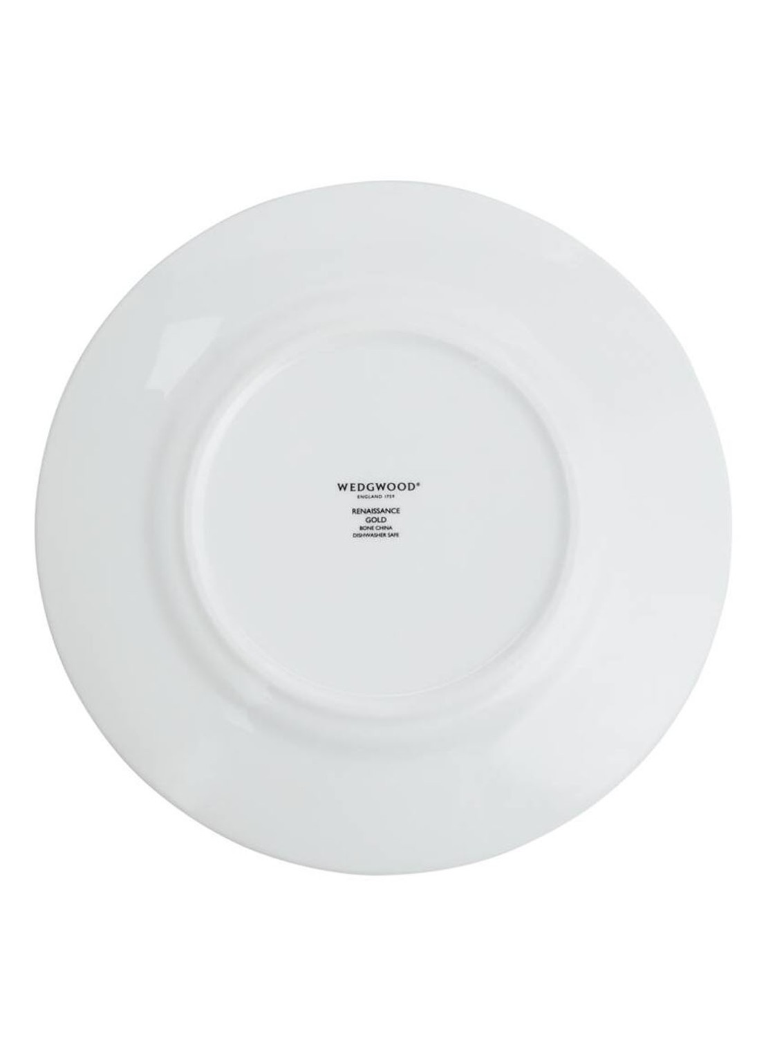 Wedgwood Renaissance Gold ontbijtbord 20 cm - achterkant royalblauw