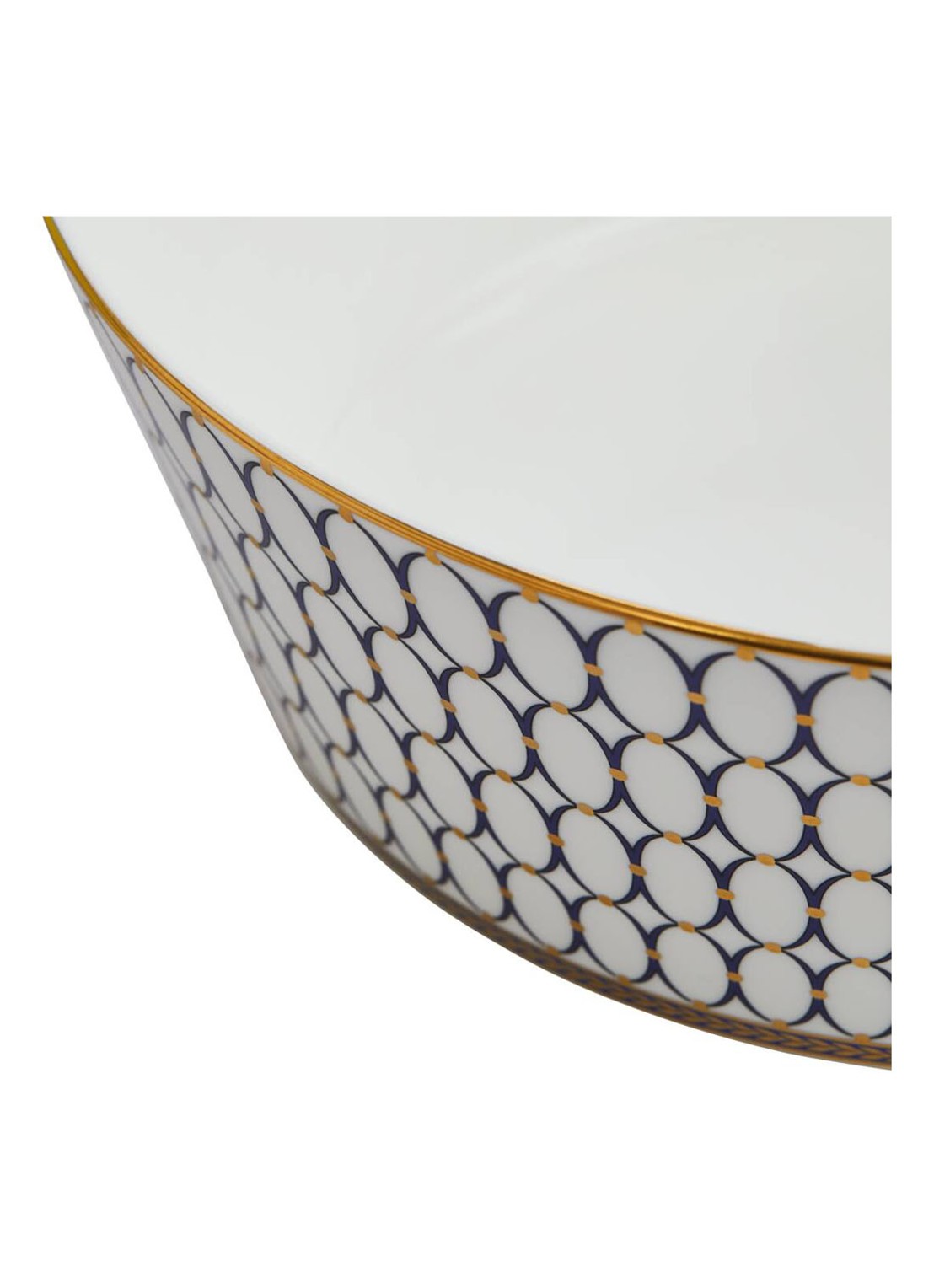 Wedgwood Renaissance Gold saladeschaal 25 cm - achterkant 3 donkerblauw