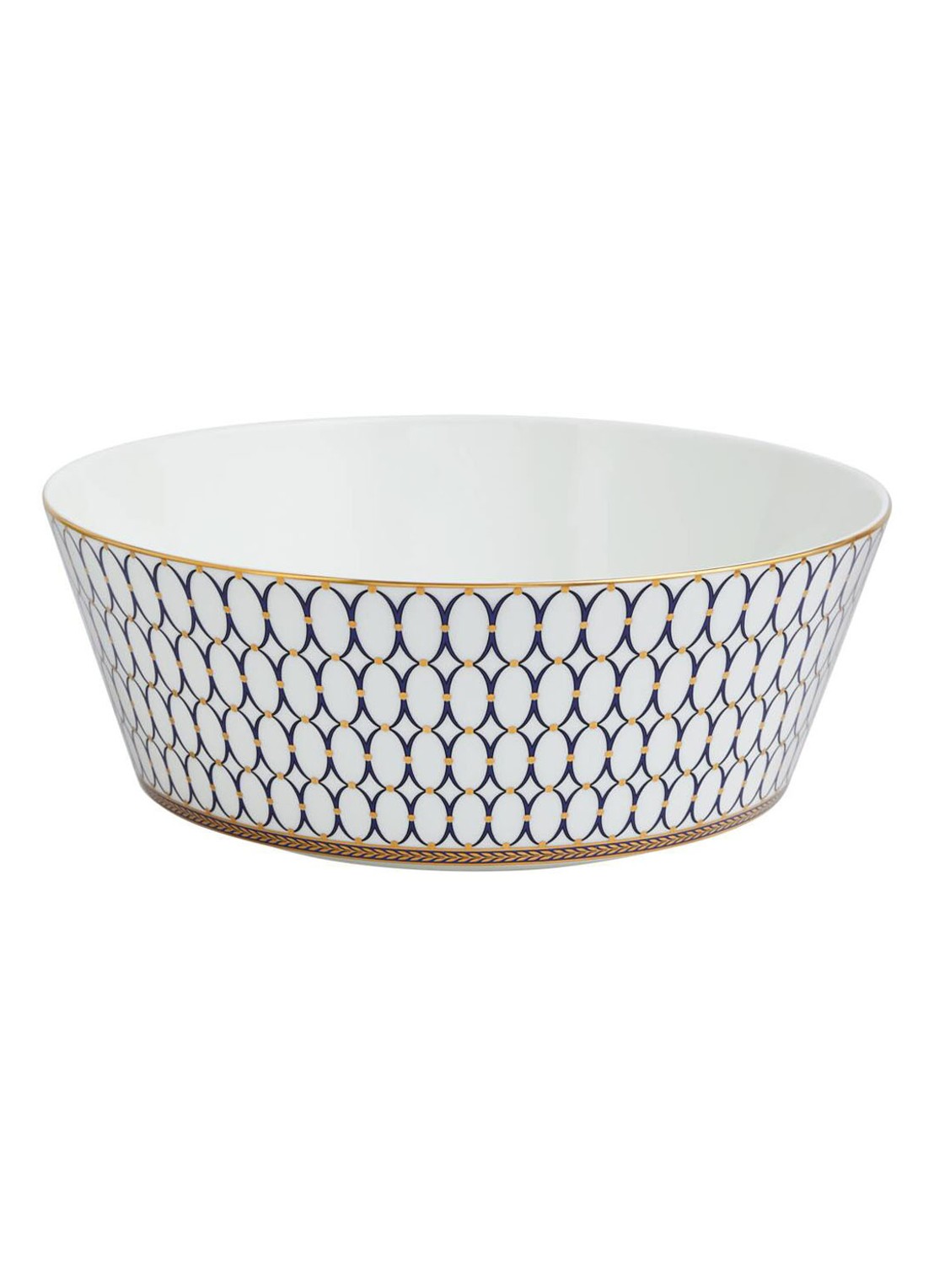 Wedgwood Renaissance Gold saladeschaal 25 cm - detail 2 donkerblauw