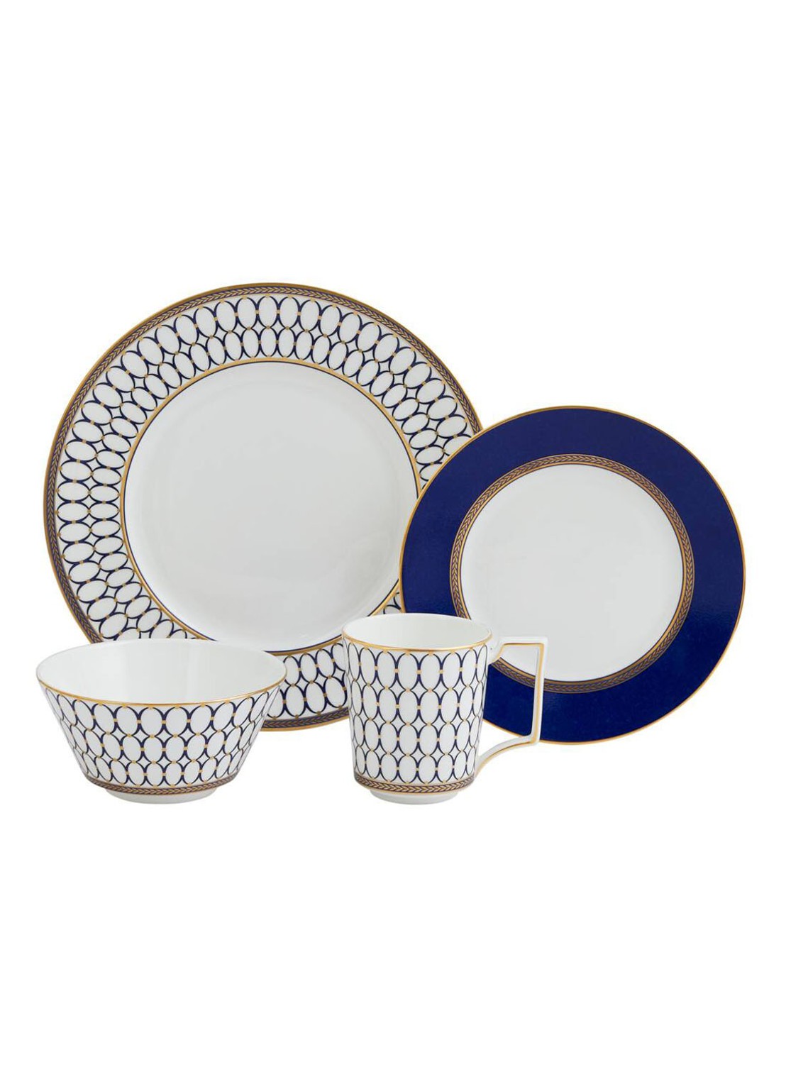 Wedgwood Renaissance Gold serviesset 4-delig - voorkant gebroken wit