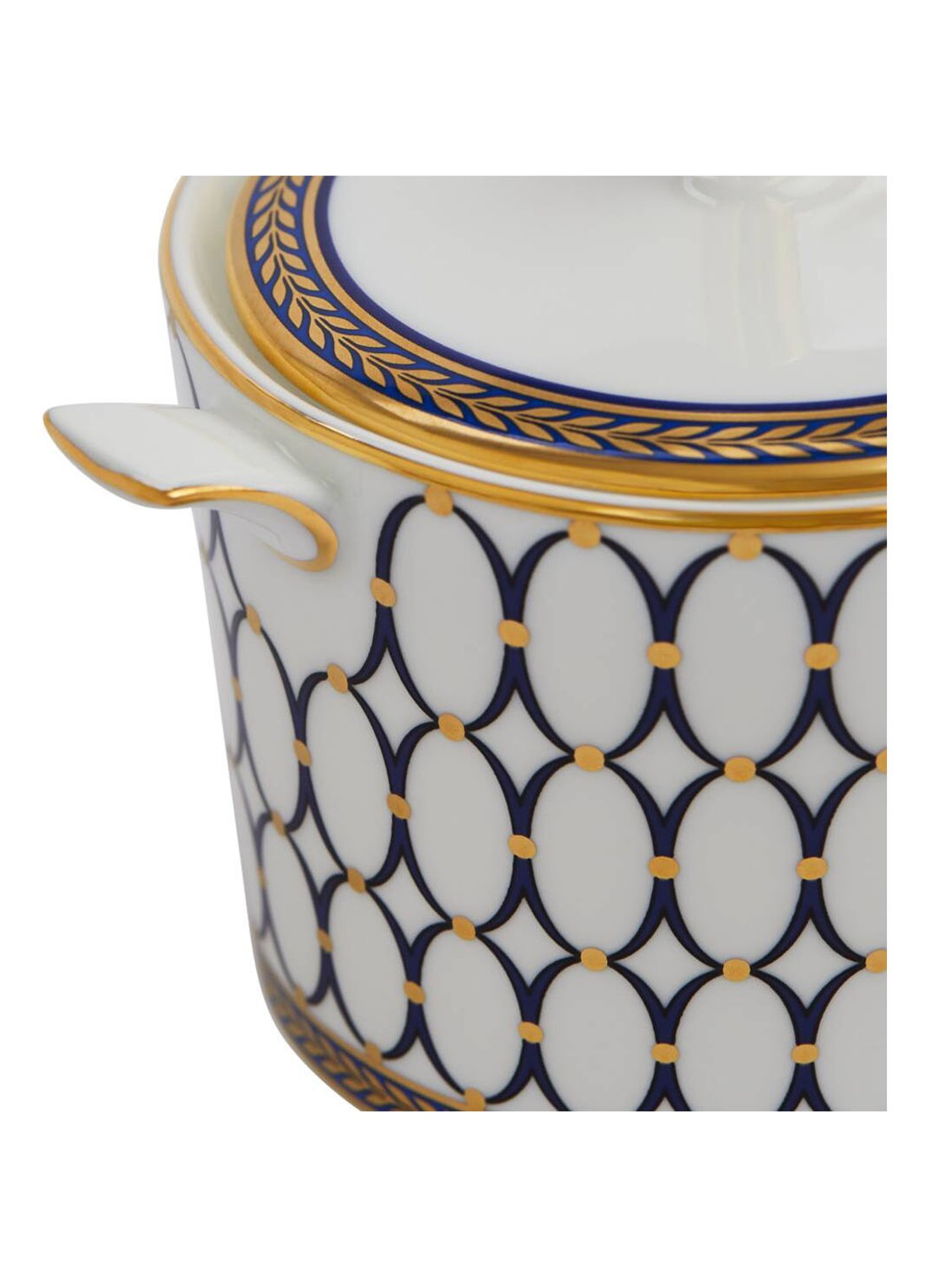 Wedgwood Renaissance Gold suikerpotje 20 cl - achterkant 3 gebroken wit