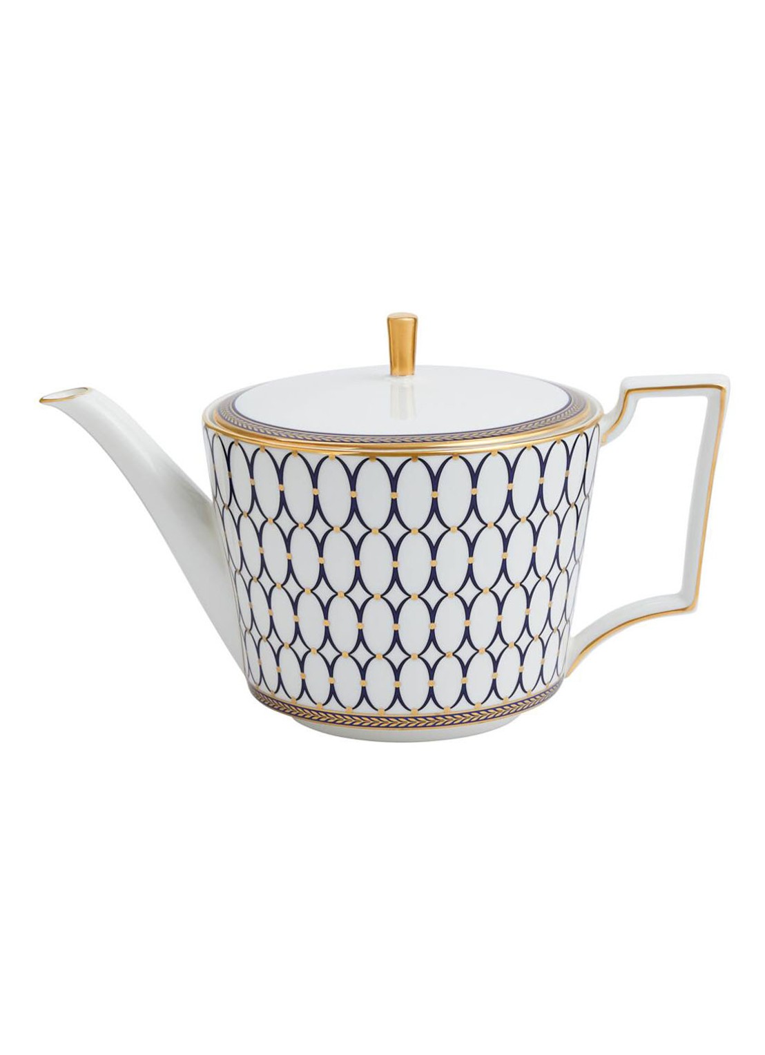 Wedgwood Renaissance Gold theeset 3-delig - achterkant royalblauw