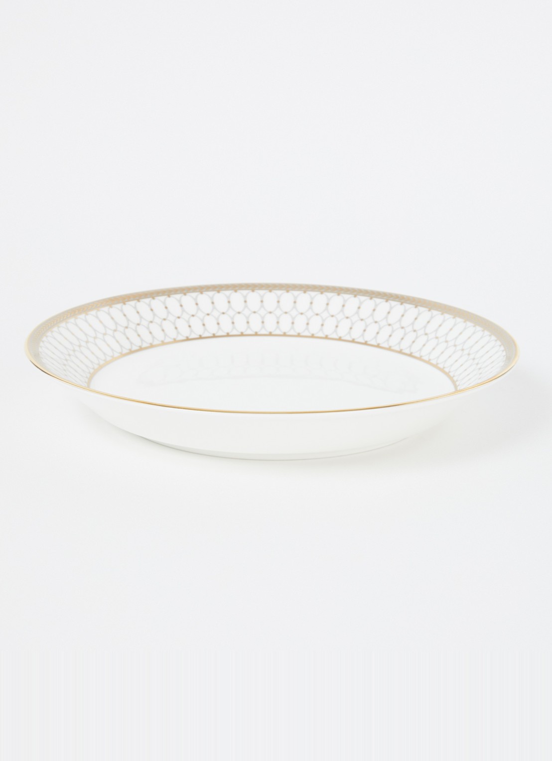 Wedgwood Renaissance Grey diep bord 22 cm - voorkant 2 gebroken wit