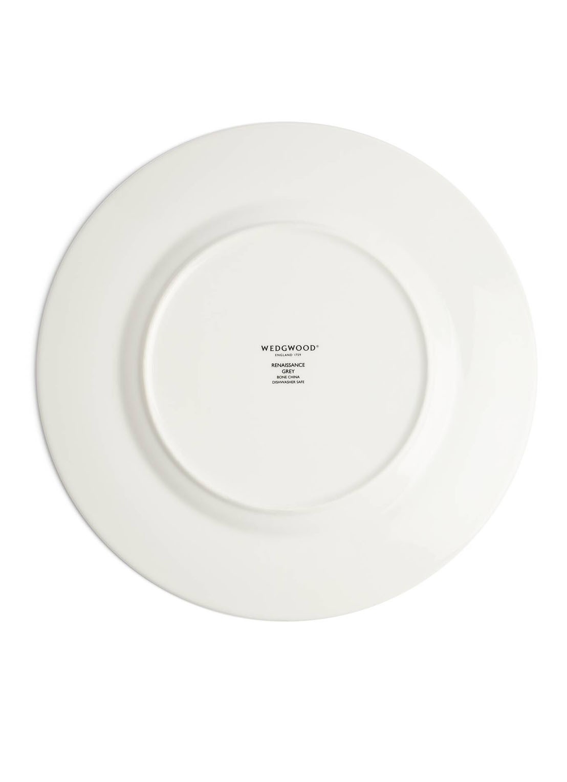 Wedgwood Renaissance Grey dinerbord 27 cm  - achterkant 3 wit