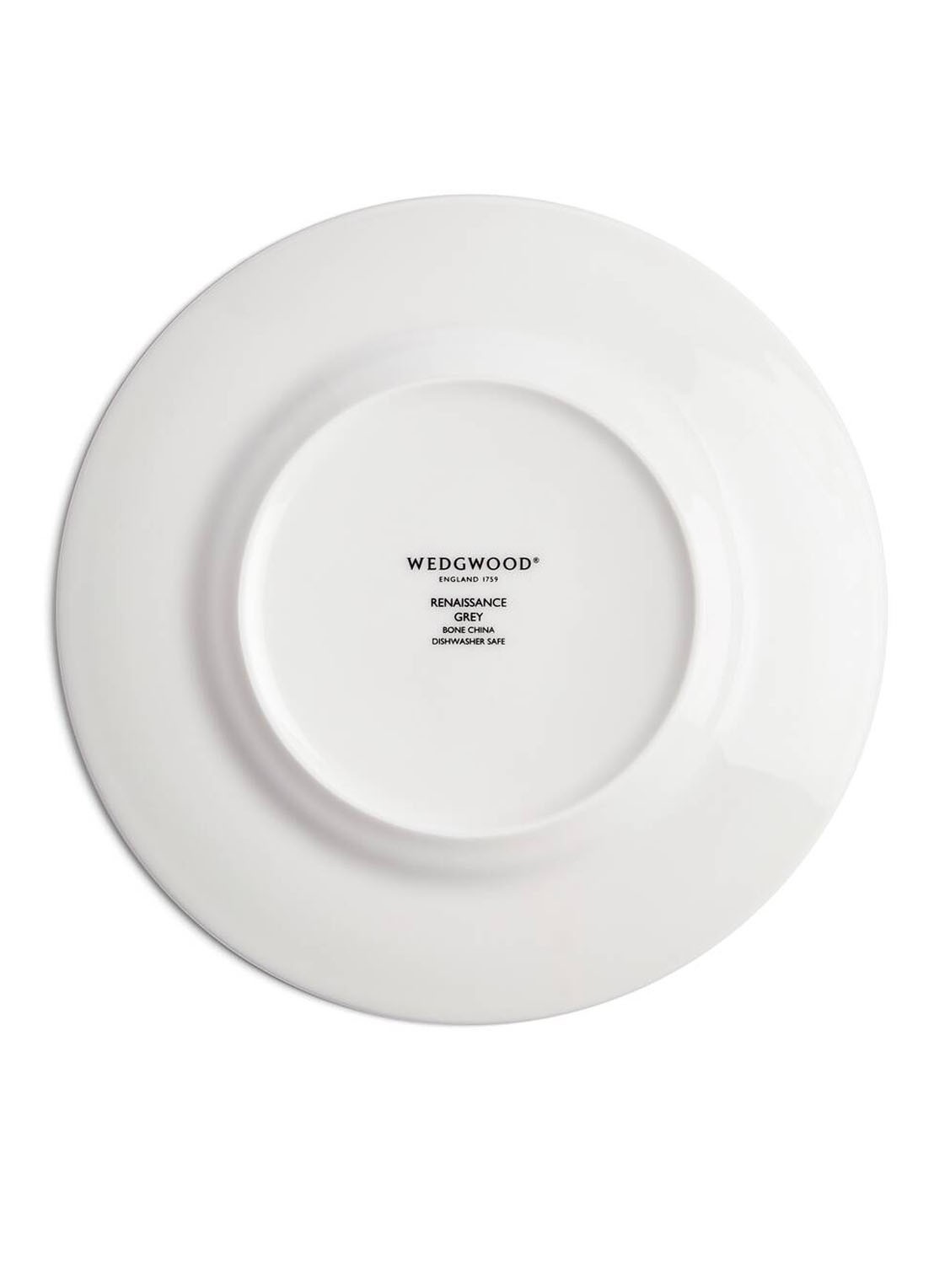 Wedgwood Renaissance Grey gebaksbordje15,4 cm  - achterkant wit