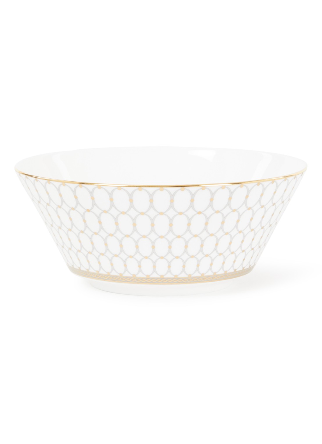 Wedgwood Renaissance Grey kom 20 cm - voorkant gebroken wit