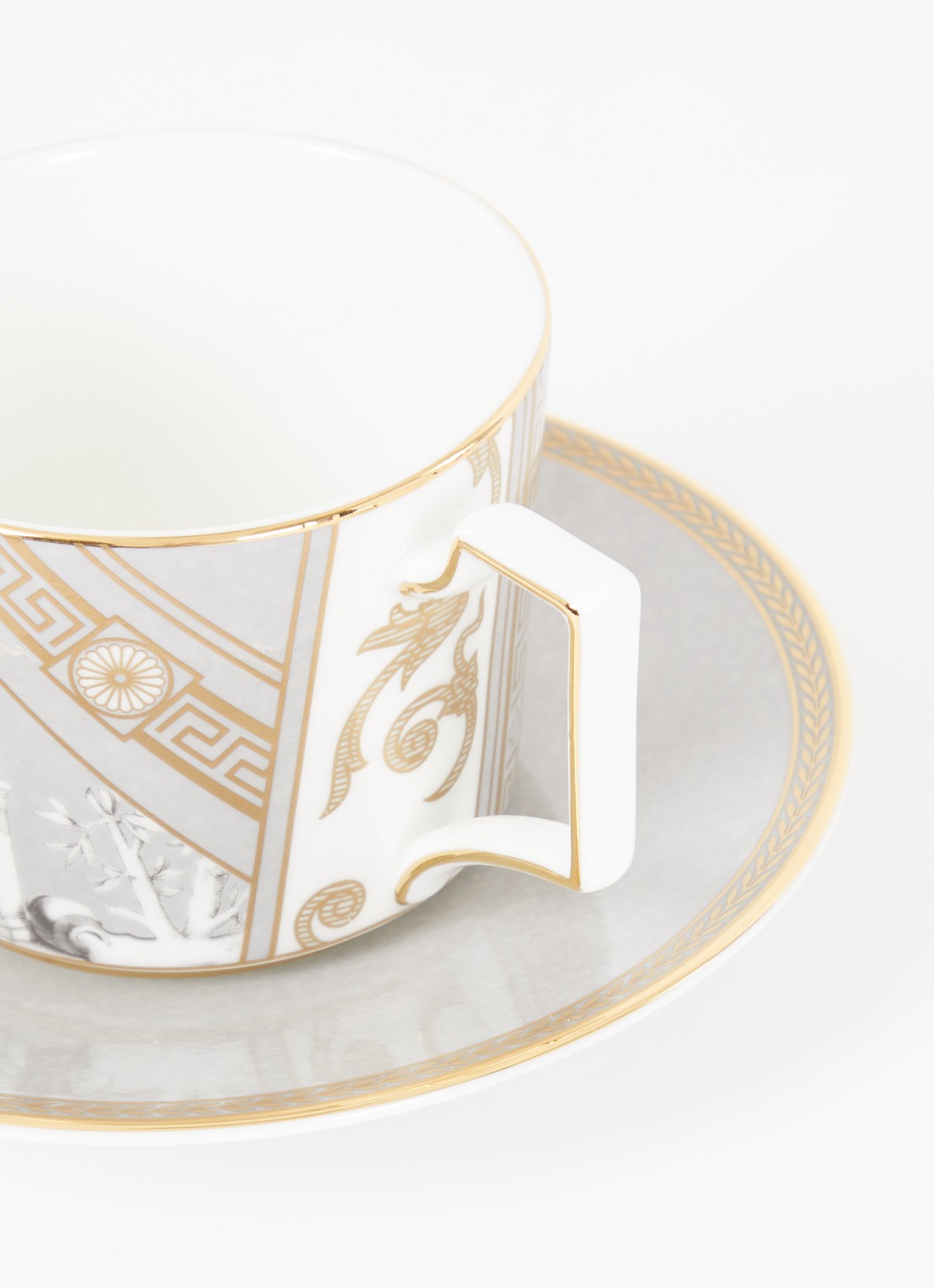 Wedgwood Renaissance Grey kop en schotel 25 cl - voorkant 2 grijs