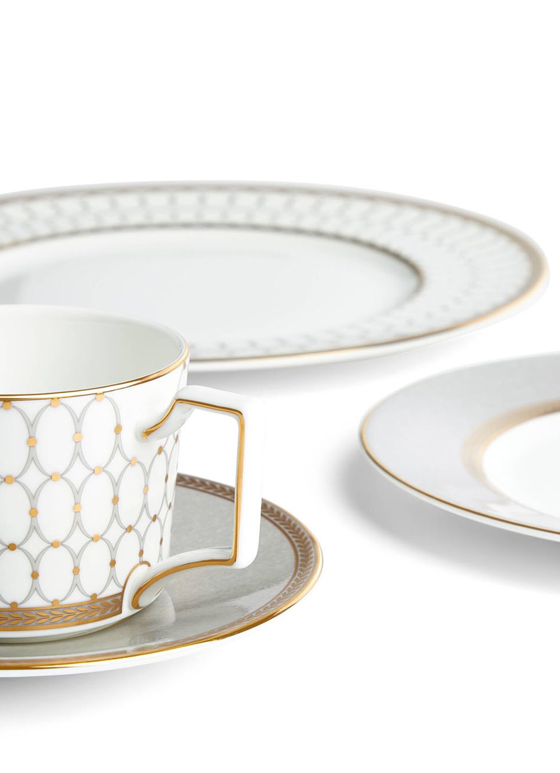 Wedgwood Renaissance Grey serviesset 5-delig - detail 4 wit