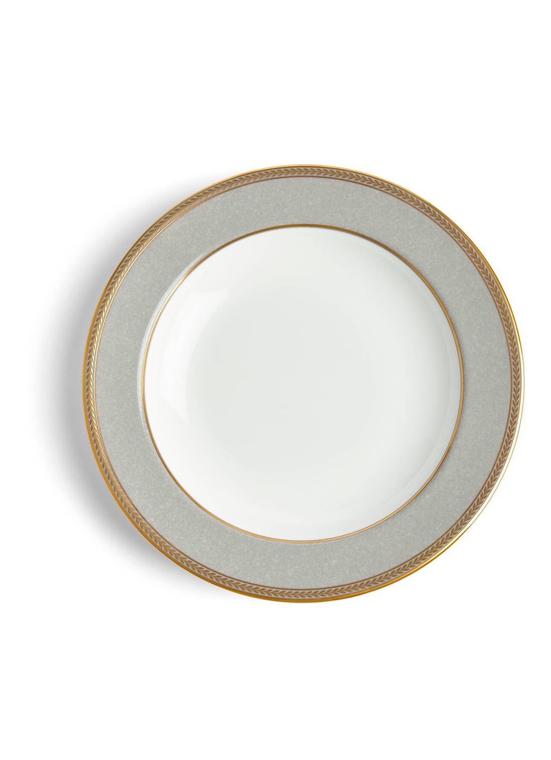 Wedgwood Renaissance Grey soepbord 22,8 cm  - voorkant wit