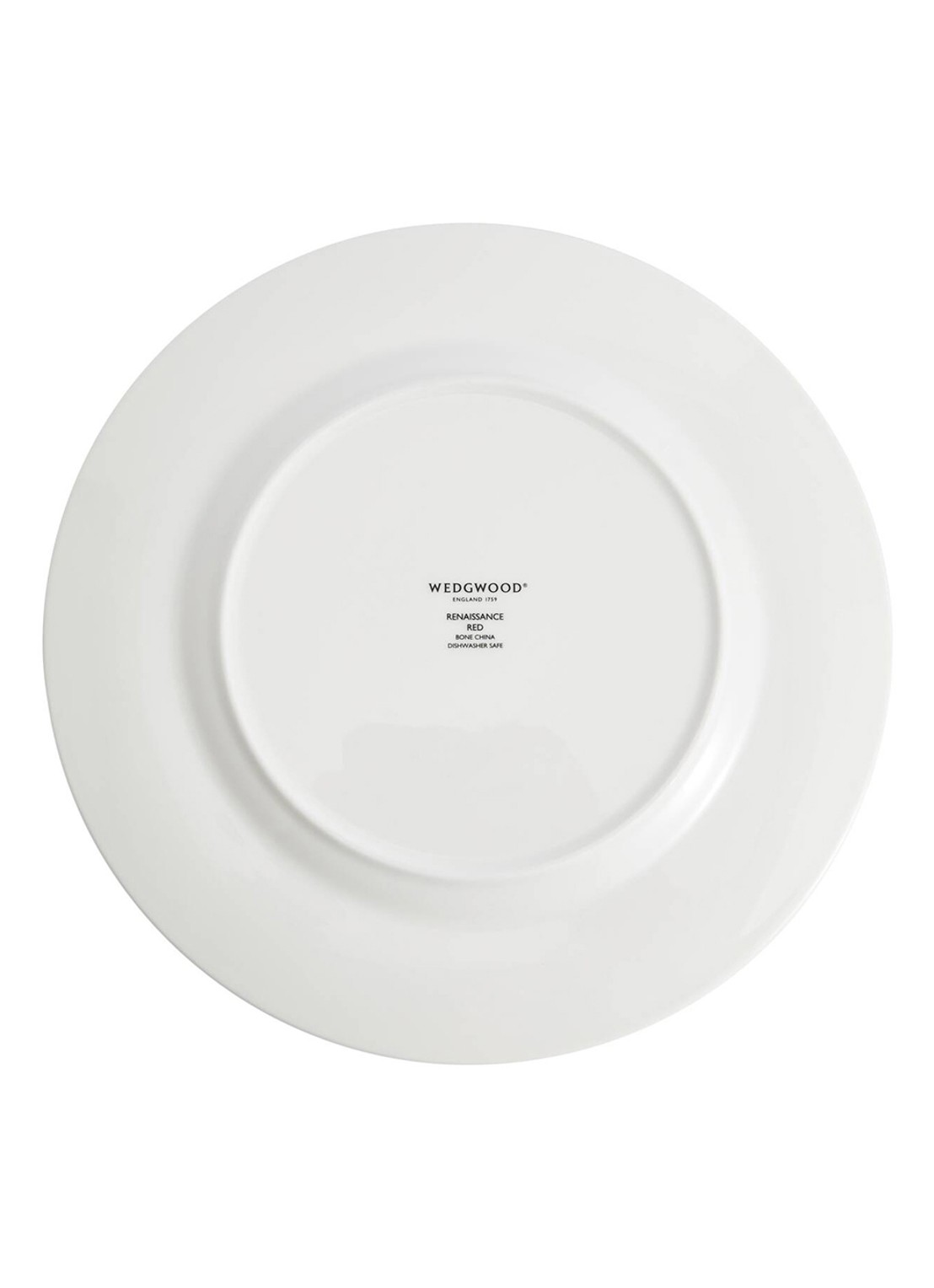 Wedgwood Renaissance Red dinerbord 27 cm - achterkant rood