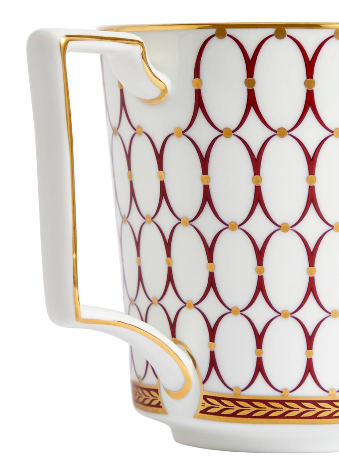 Wedgwood Renaissance Red mok 11,5 cm - voorkant 2 rood