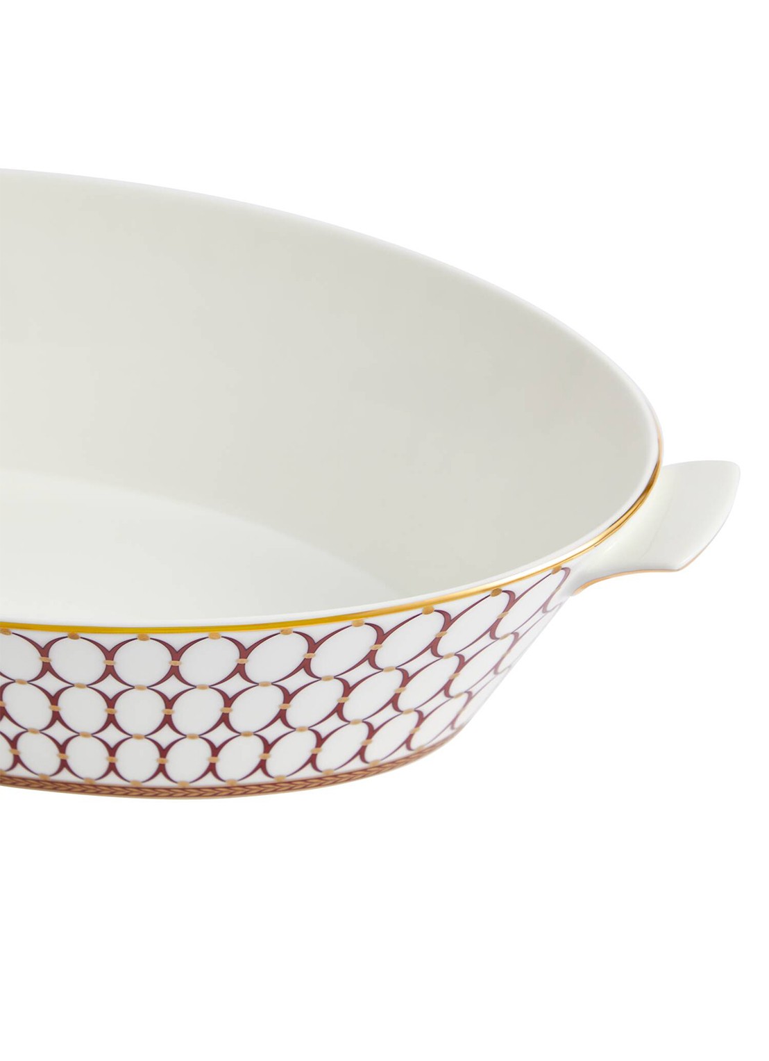 Wedgwood Renaissance Red saladeschaal 34 cm - detail 2 rood