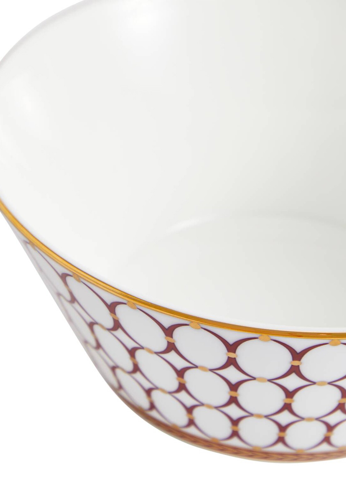 Wedgwood Renaissance Red schaaltje 14 cm - detail rood