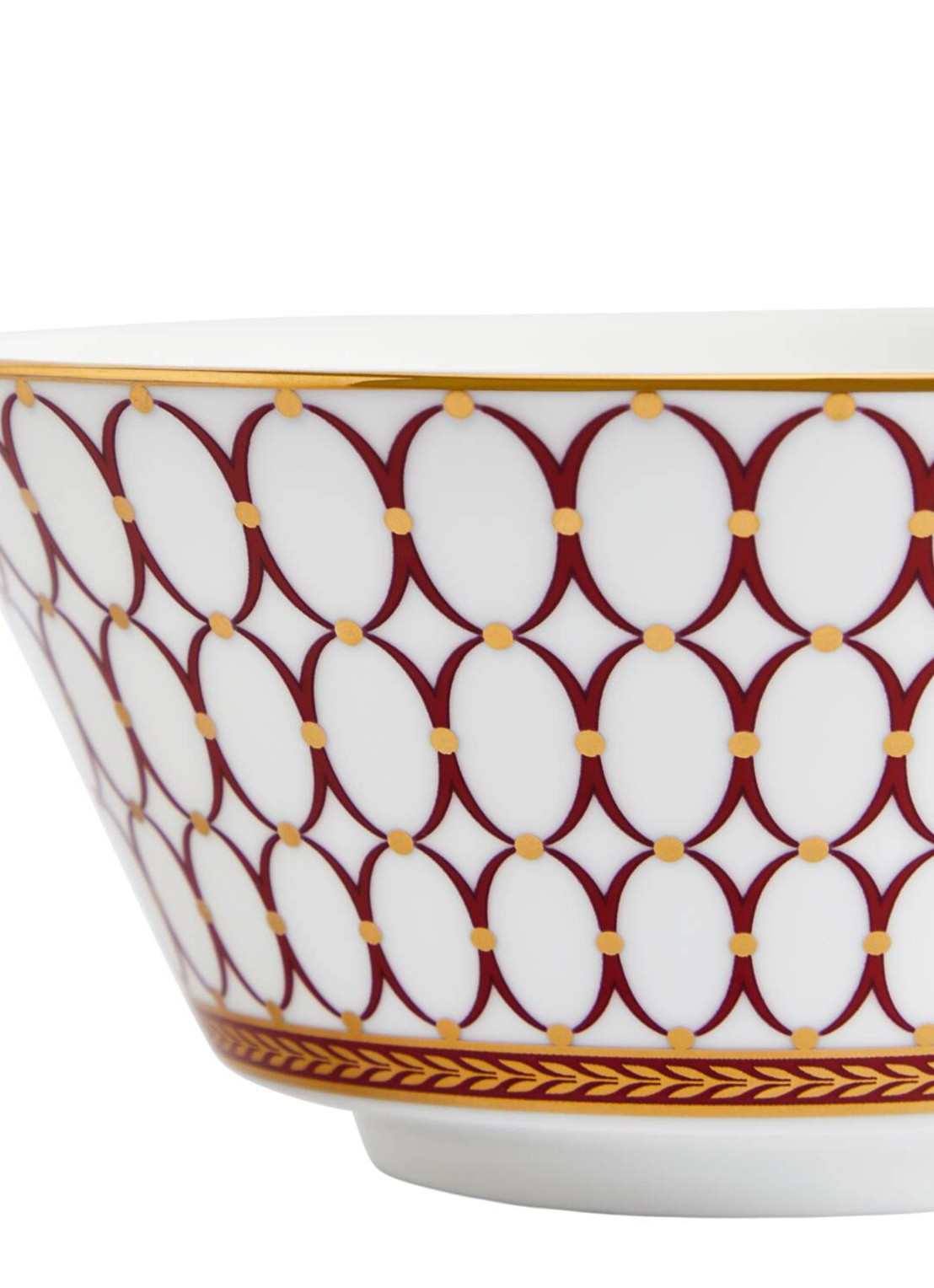 Wedgwood Renaissance Red schaaltje 14 cm - voorkant 3 rood