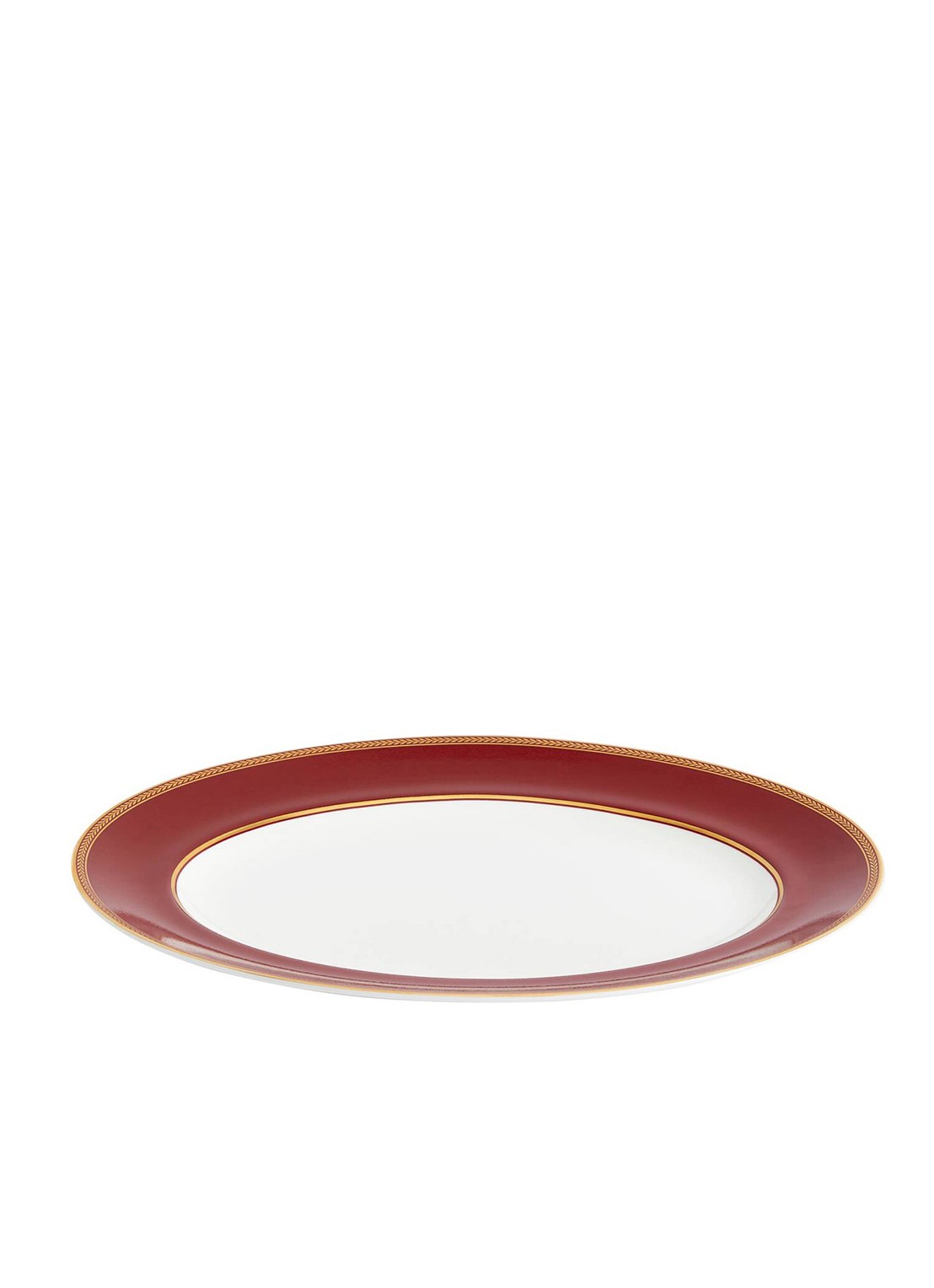 Wedgwood Renaissance Red serveerschaal 35 cm - detail rood