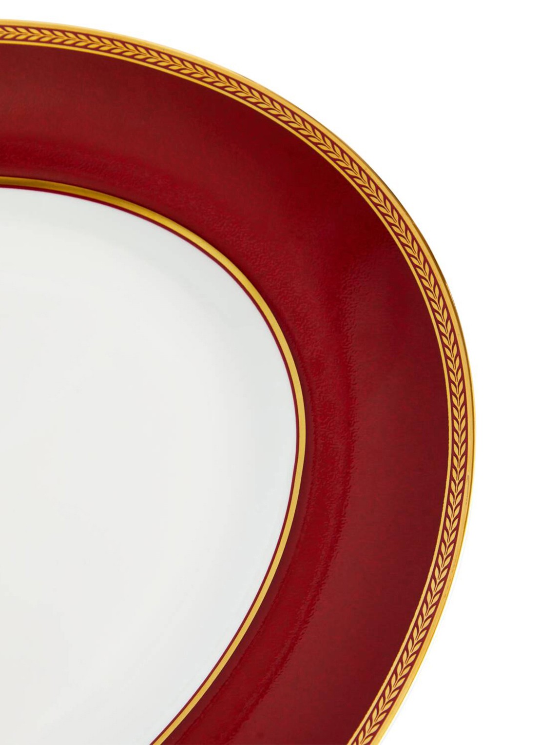 Wedgwood Renaissance Red serveerschaal 35 cm - detail 2 rood