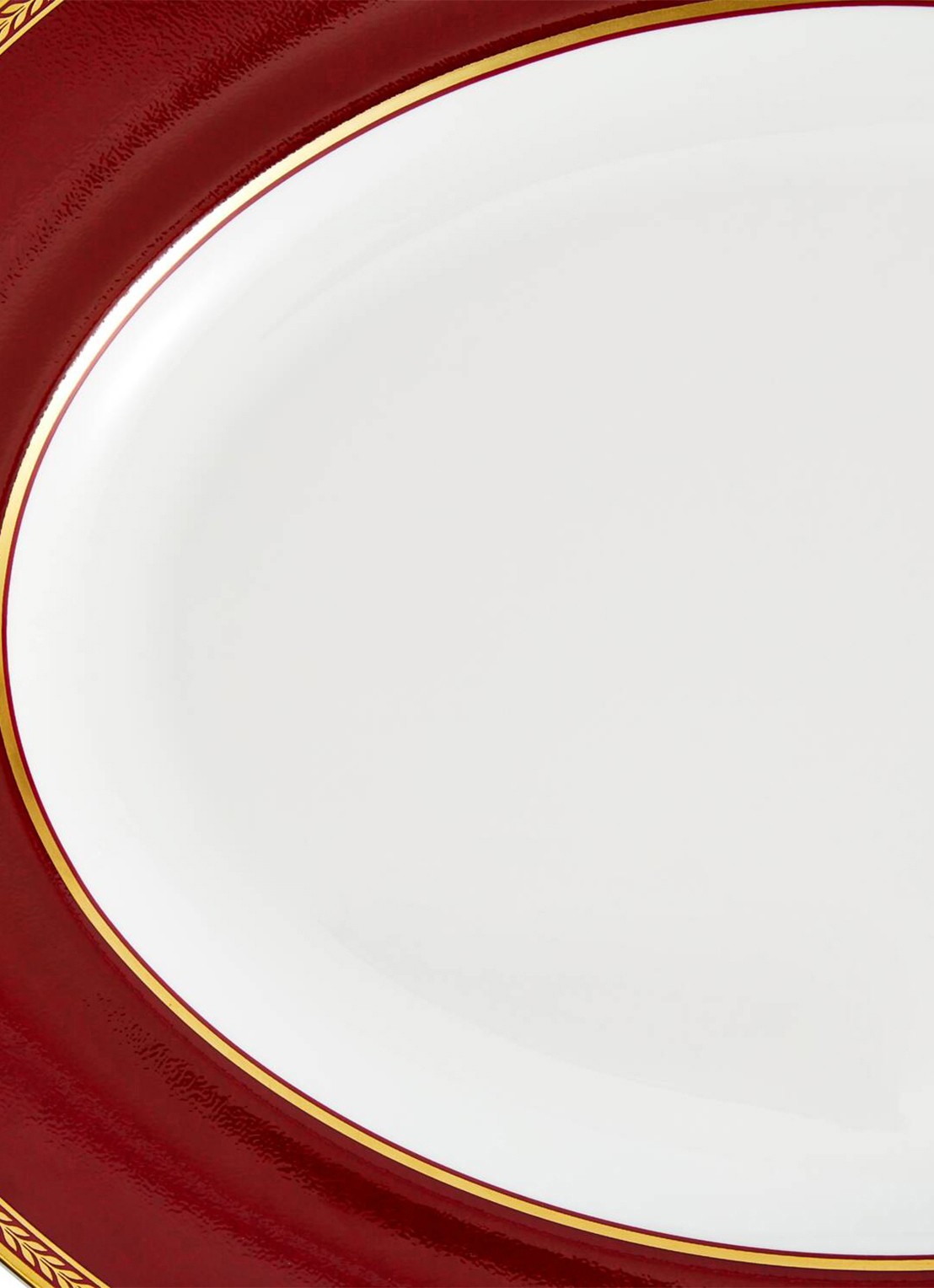 Wedgwood Renaissance Red serveerschaal 35 cm - voorkant 5 rood